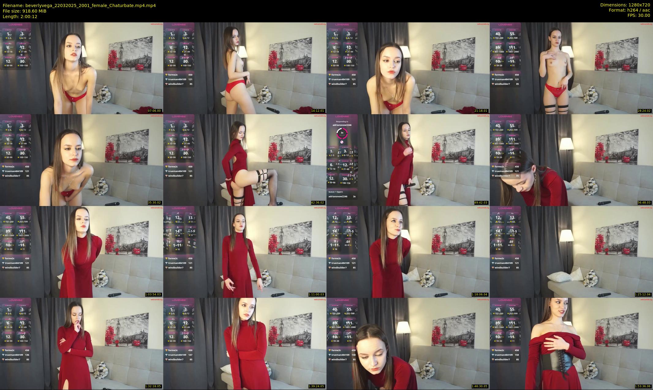 beverlyvega — 121 minute Chaturbate couple cam show recording, 720p, Mar 22, 2025
