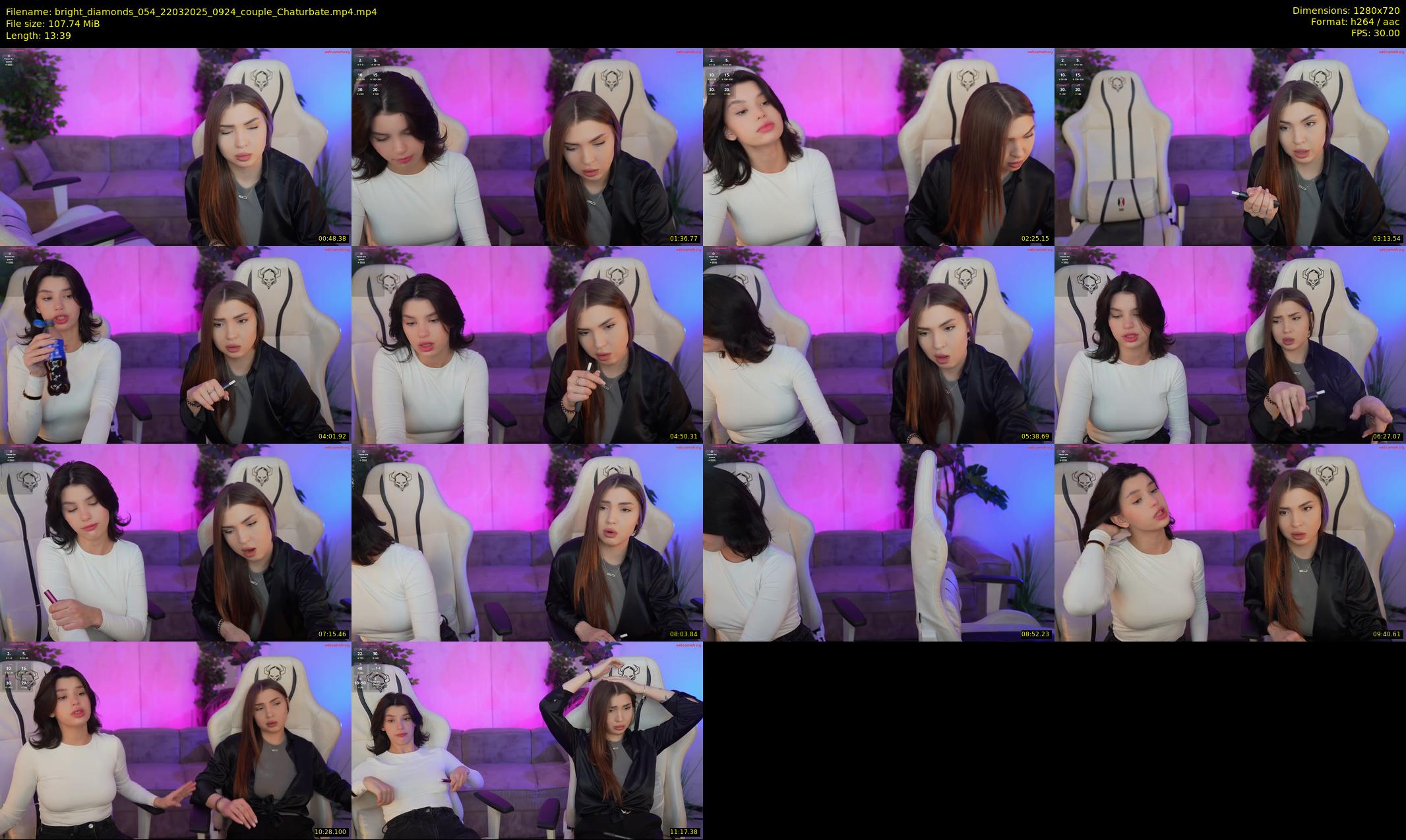 bright_diamonds_054 — 14 minute Chaturbate couple cam show recording, 720p, Mar 22, 2025