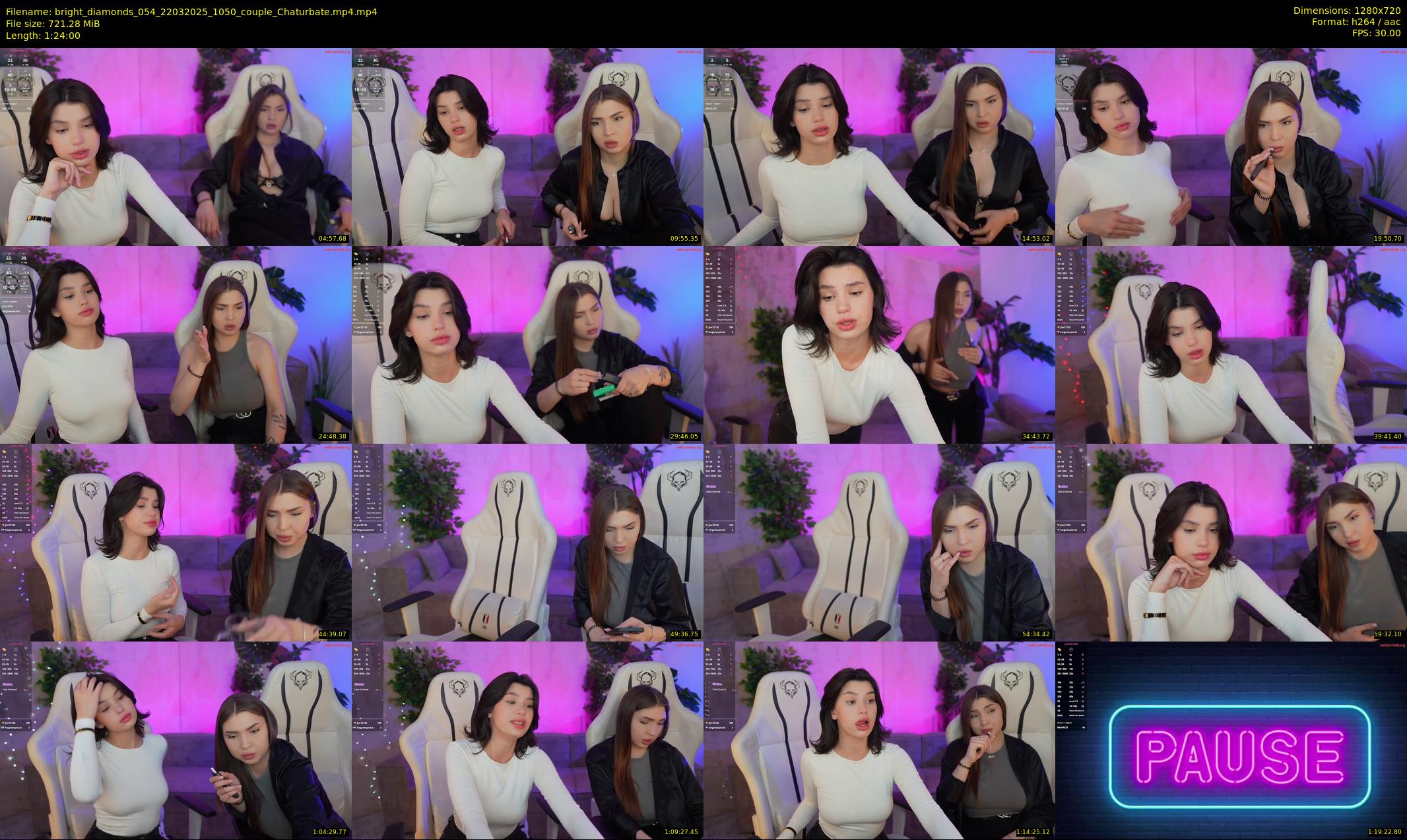 bright_diamonds_054 — 84 minute Chaturbate couple cam show recording, 720p, Mar 22, 2025