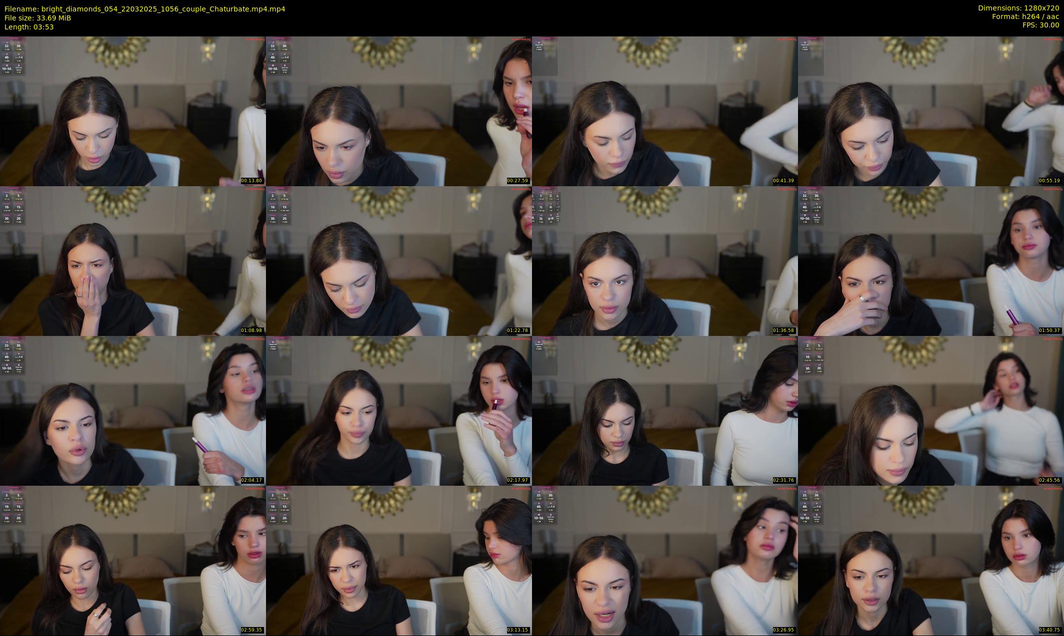 bright_diamonds_054 — 4 minute Chaturbate couple cam show recording, 720p, Mar 22, 2025