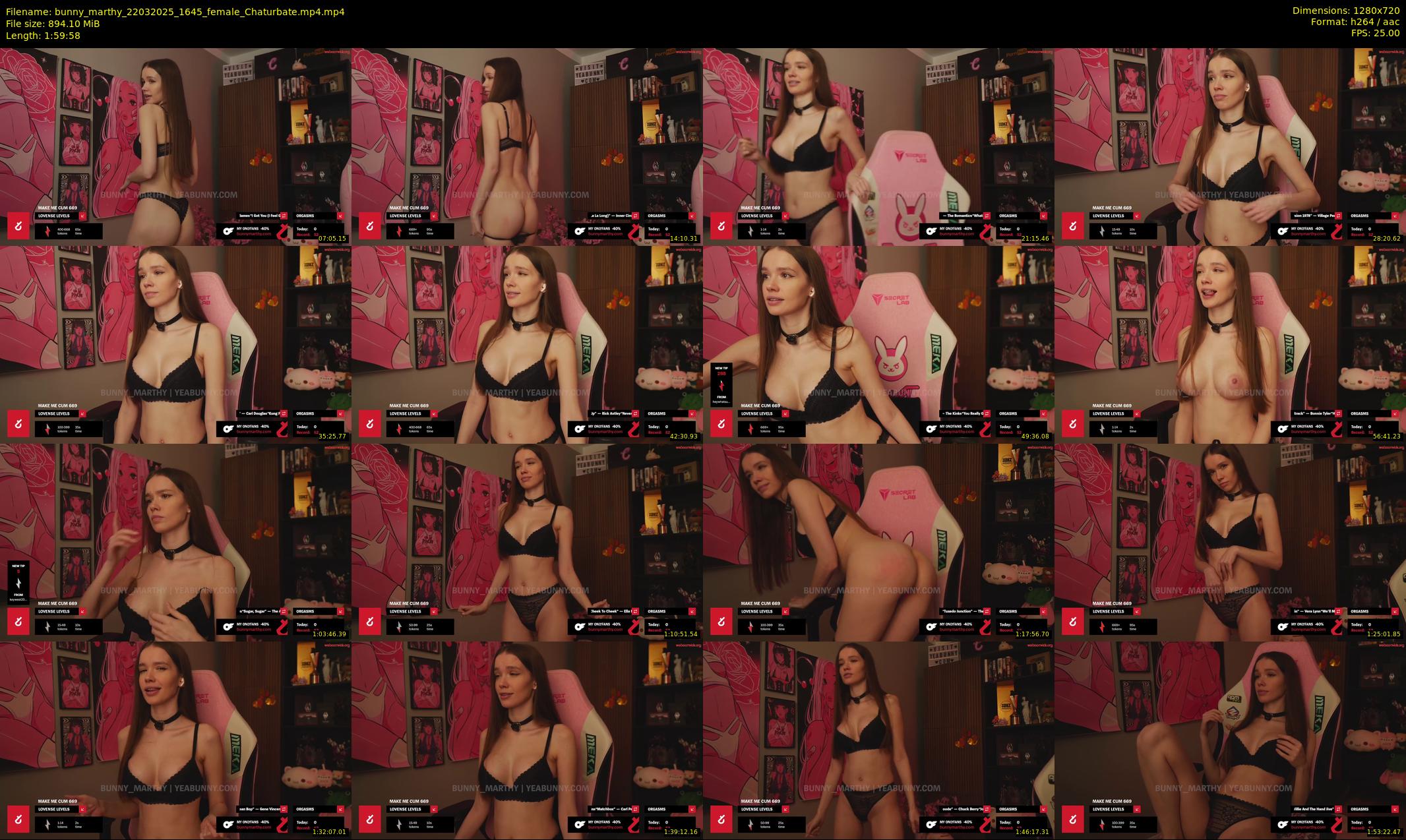 bunny_marthy — 120 minute Chaturbate female cam show recording, 720p, Mar 22, 2025
