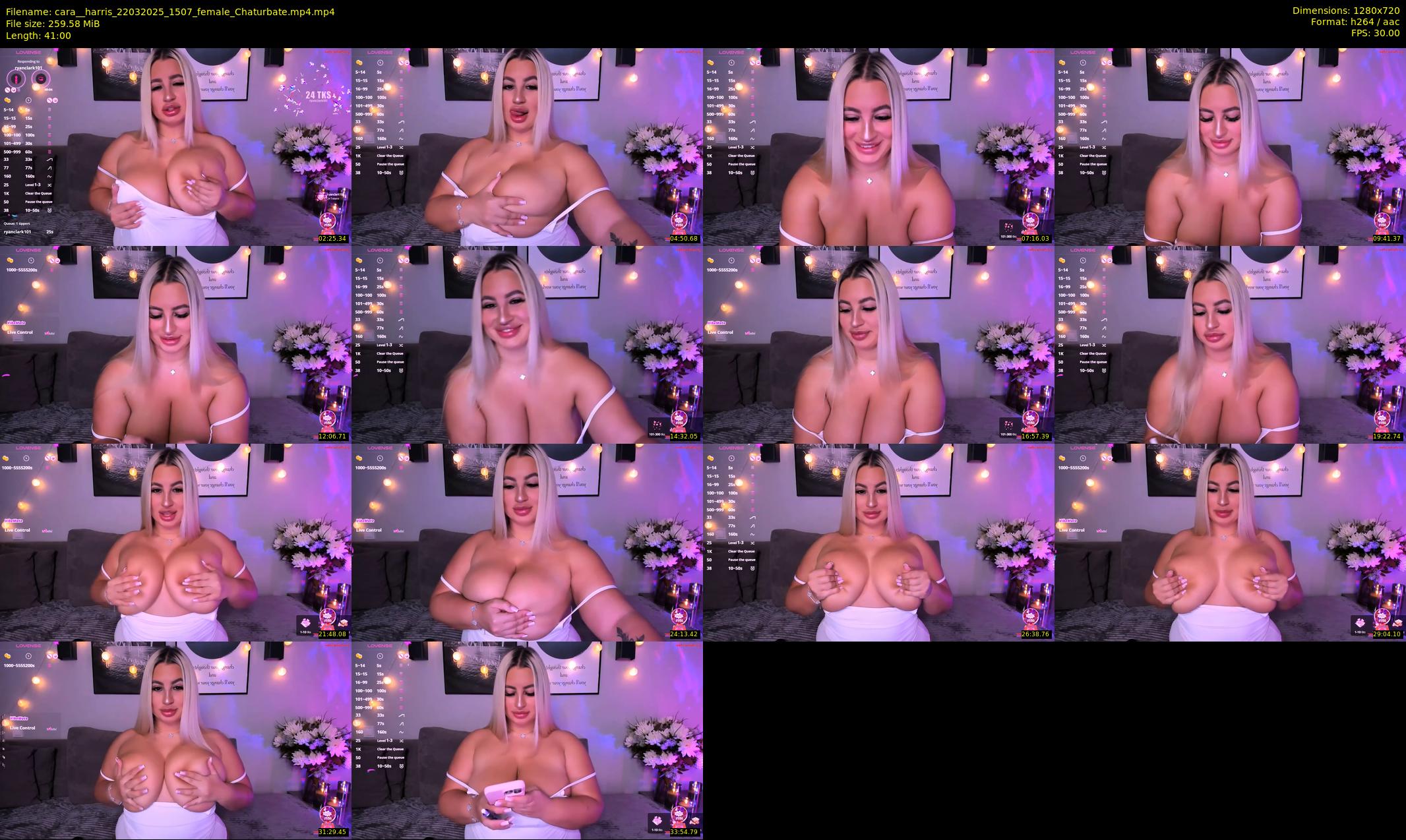 cara__harris — 41 minute Chaturbate female cam show recording, 720p, Mar 22, 2025