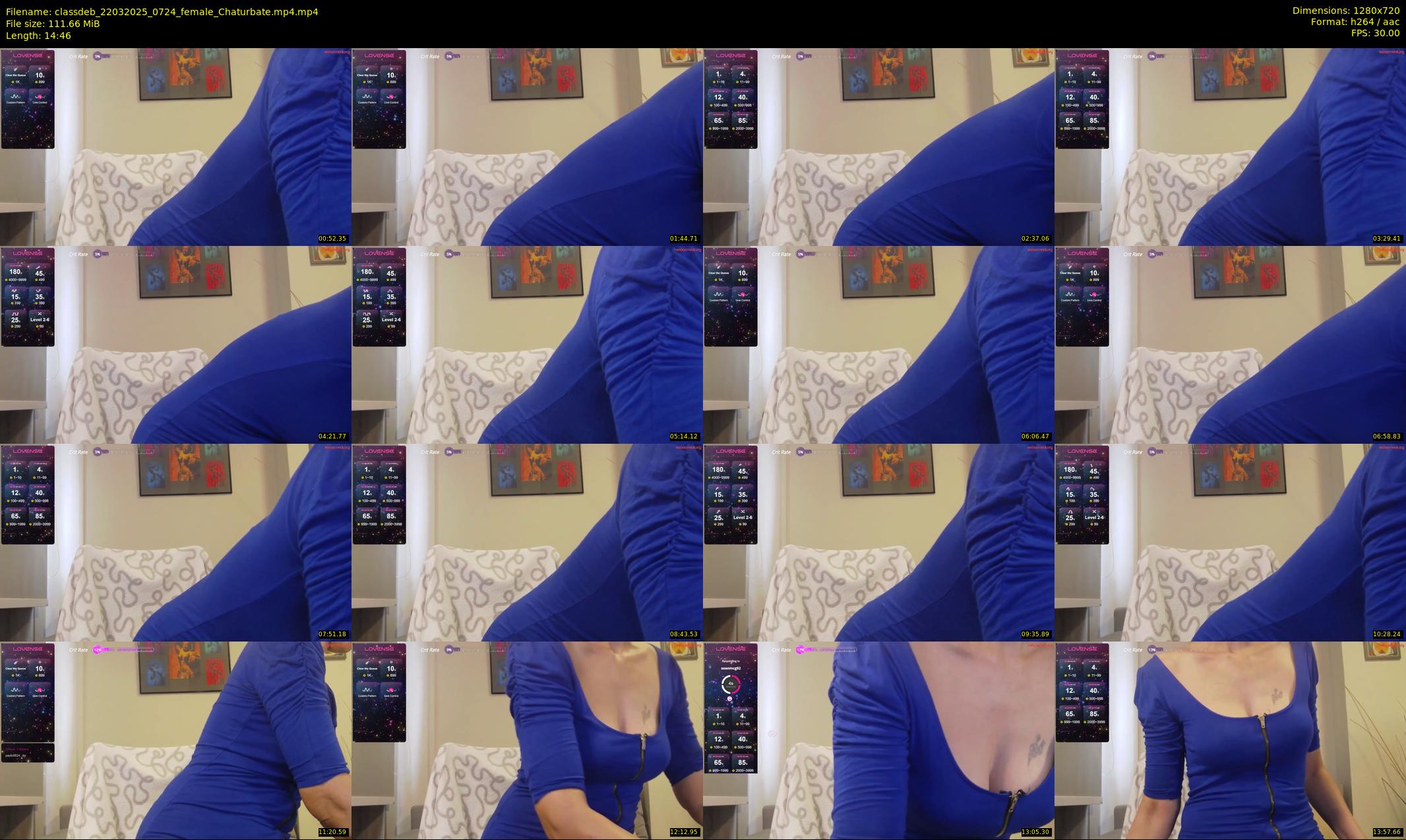 classdeb — 15 minute Chaturbate female cam show recording, 720p, Mar 22, 2025