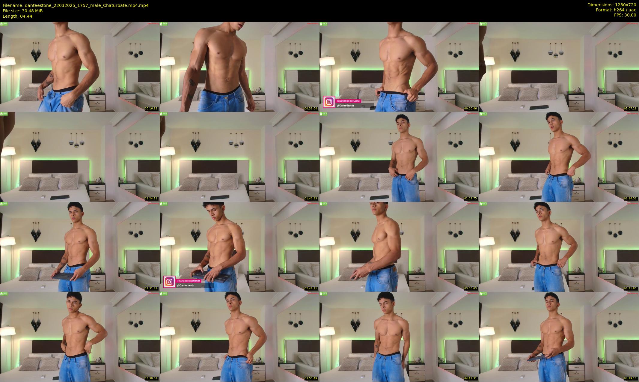 danteestone — 5 minute Chaturbate male cam show recording, 720p, Mar 22, 2025