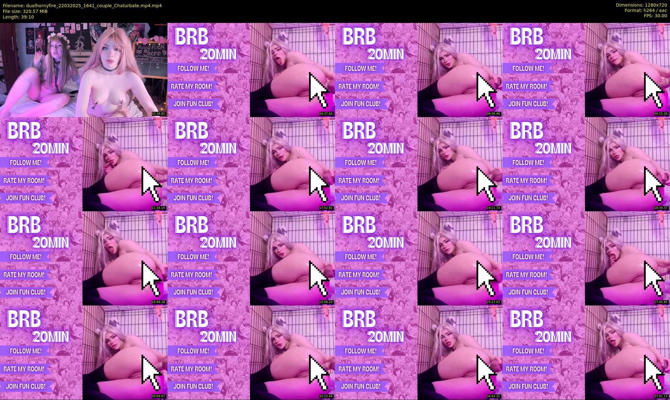 dualhornyfire — 40 minute Chaturbate couple cam show recording, 720p, Mar 22, 2025