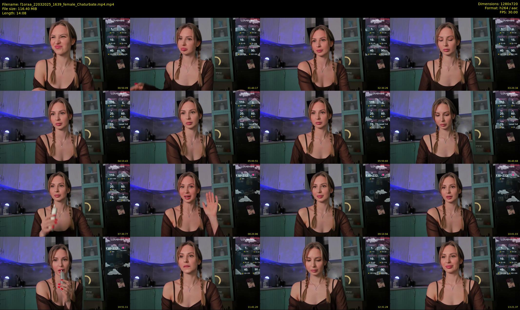 f1oraa — 15 minute Chaturbate female cam show recording, 720p, Mar 22, 2025
