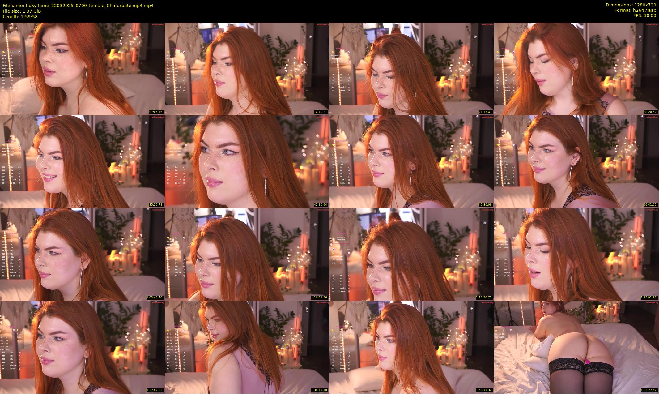 ffoxyflame — 120 minute Chaturbate female cam show recording, 720p, Mar 22, 2025
