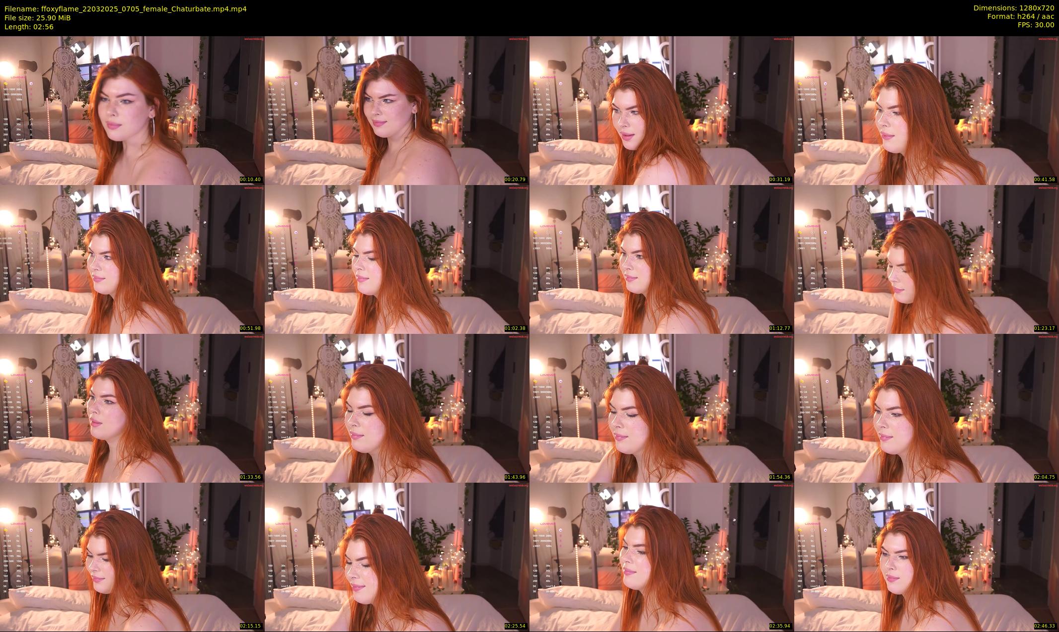 ffoxyflame — 3 minute Chaturbate female cam show recording, 720p, Mar 22, 2025