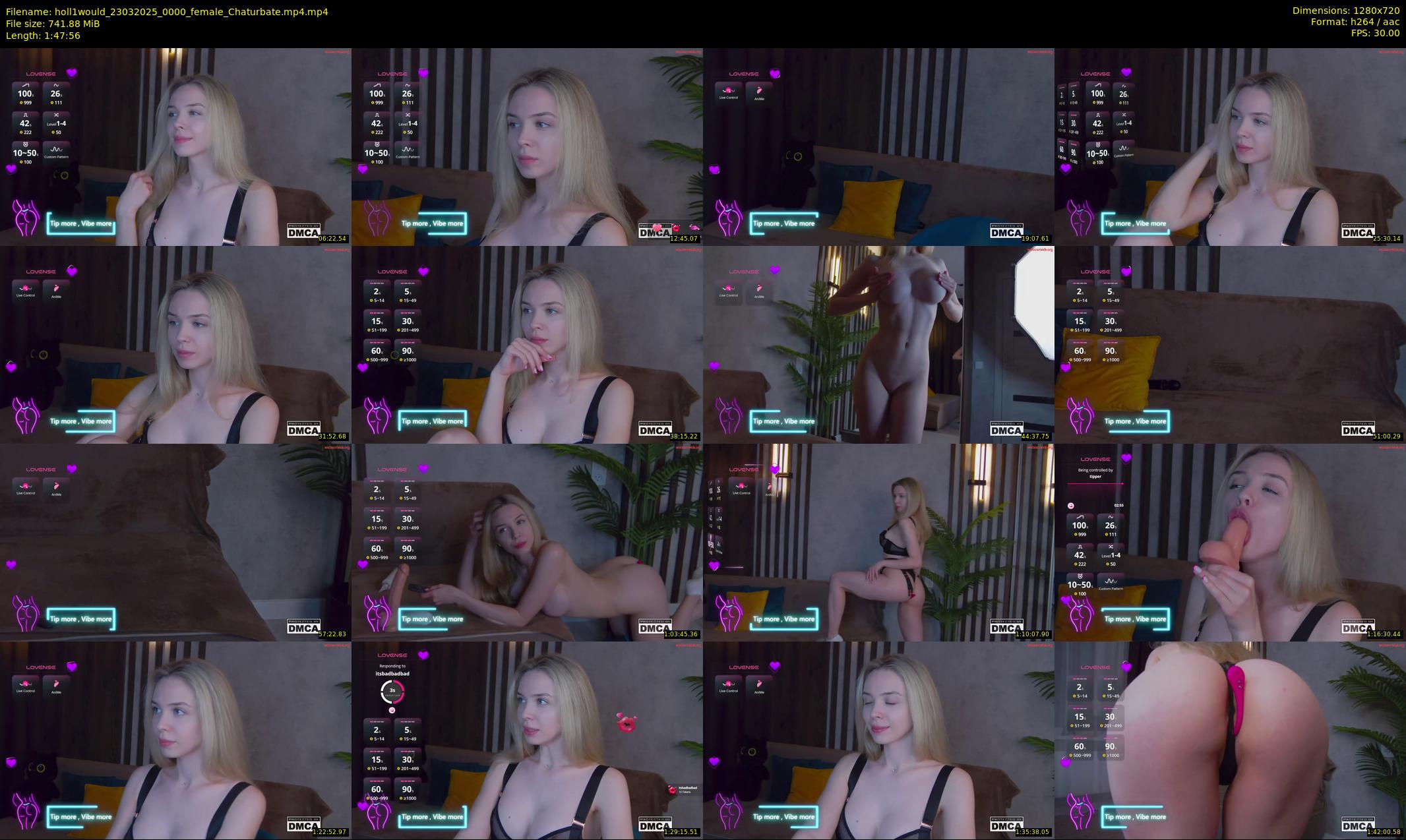 holl1would — 108 minute Chaturbate female cam show recording, 720p, Mar 23, 2025