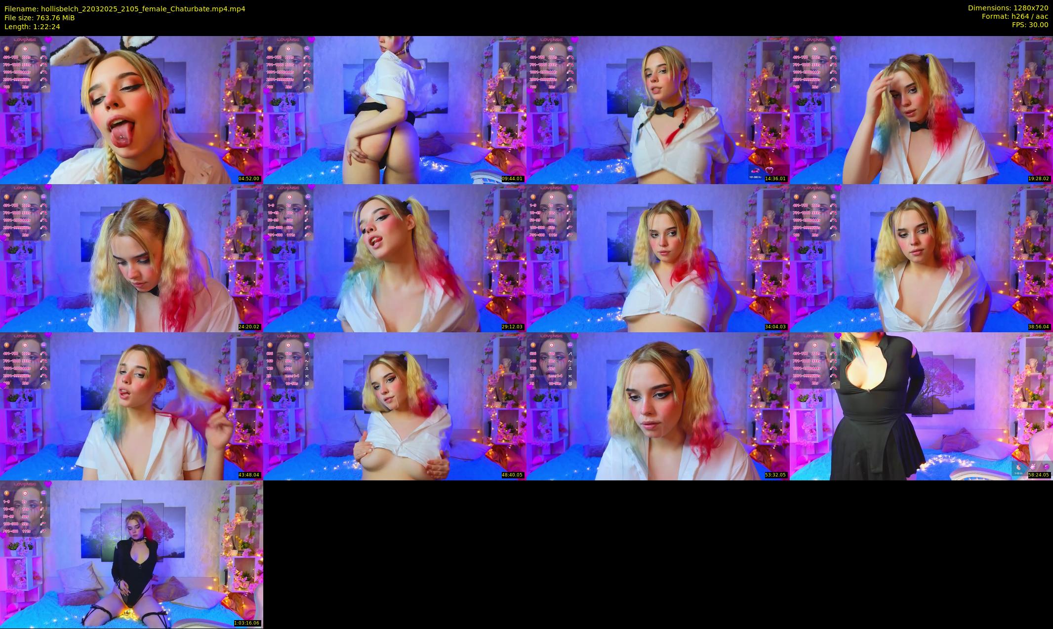 hollisbelch — 83 minute Chaturbate female cam show recording, 720p, Mar 22, 2025