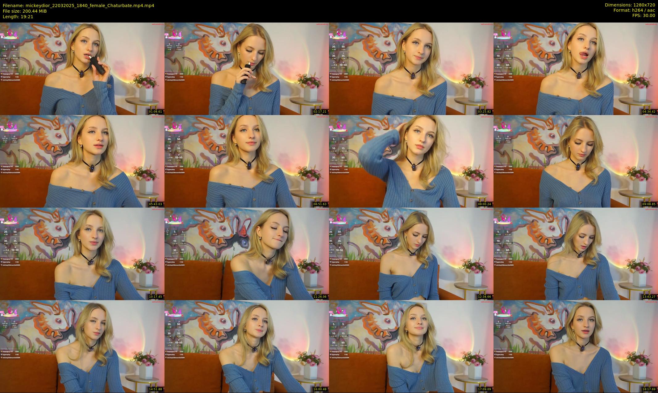 mickeydior — 20 minute Chaturbate female cam show recording, 720p, Mar 22, 2025