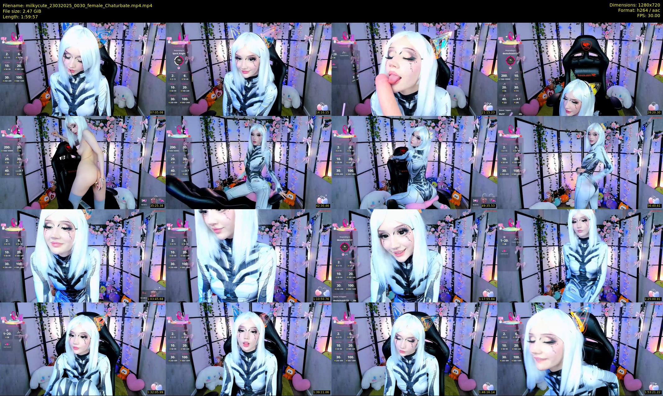 milkycute — 120 minute Chaturbate female cam show recording, 720p, Mar 23, 2025