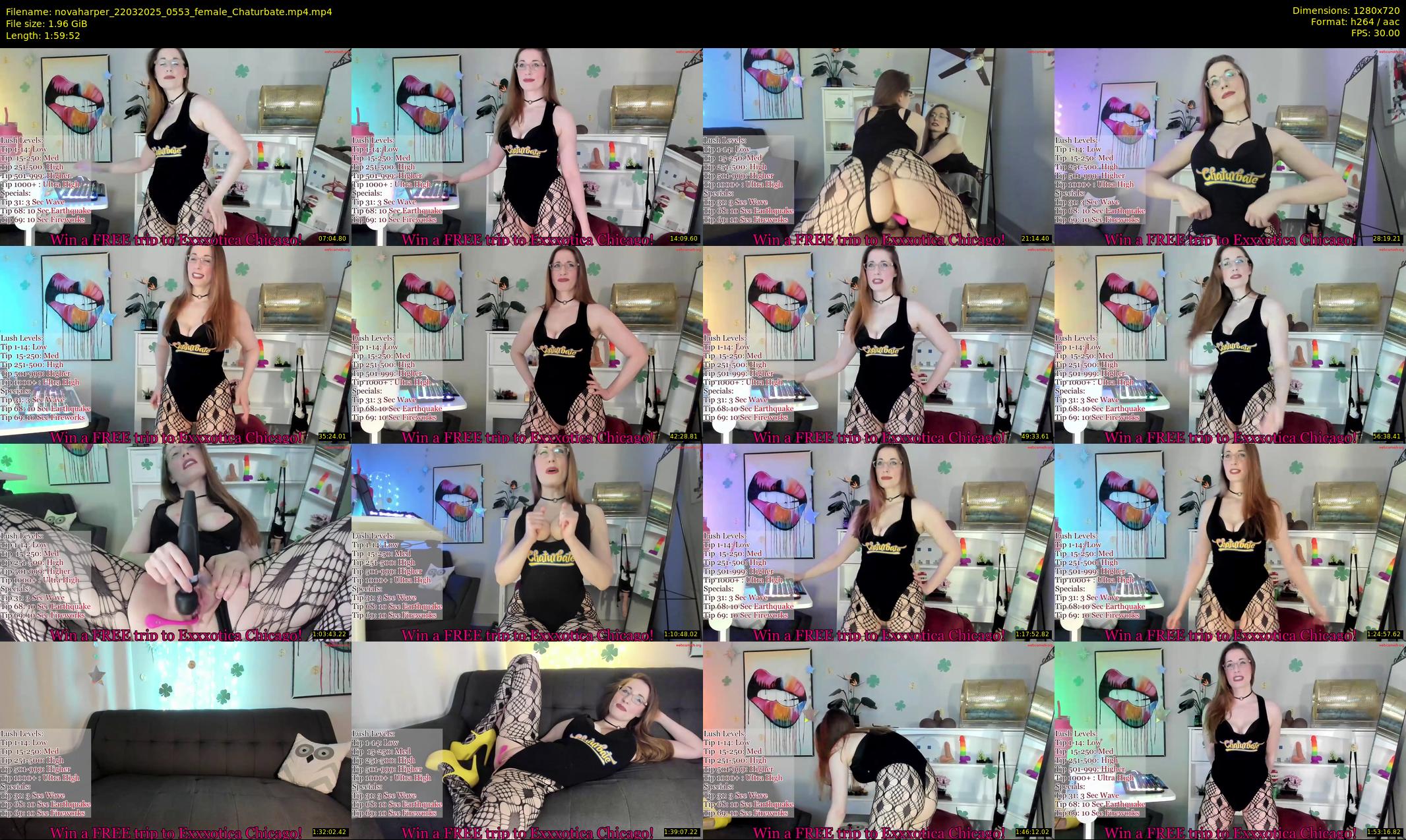 novaharper — 120 minute Chaturbate female cam show recording, 720p, Mar 22, 2025