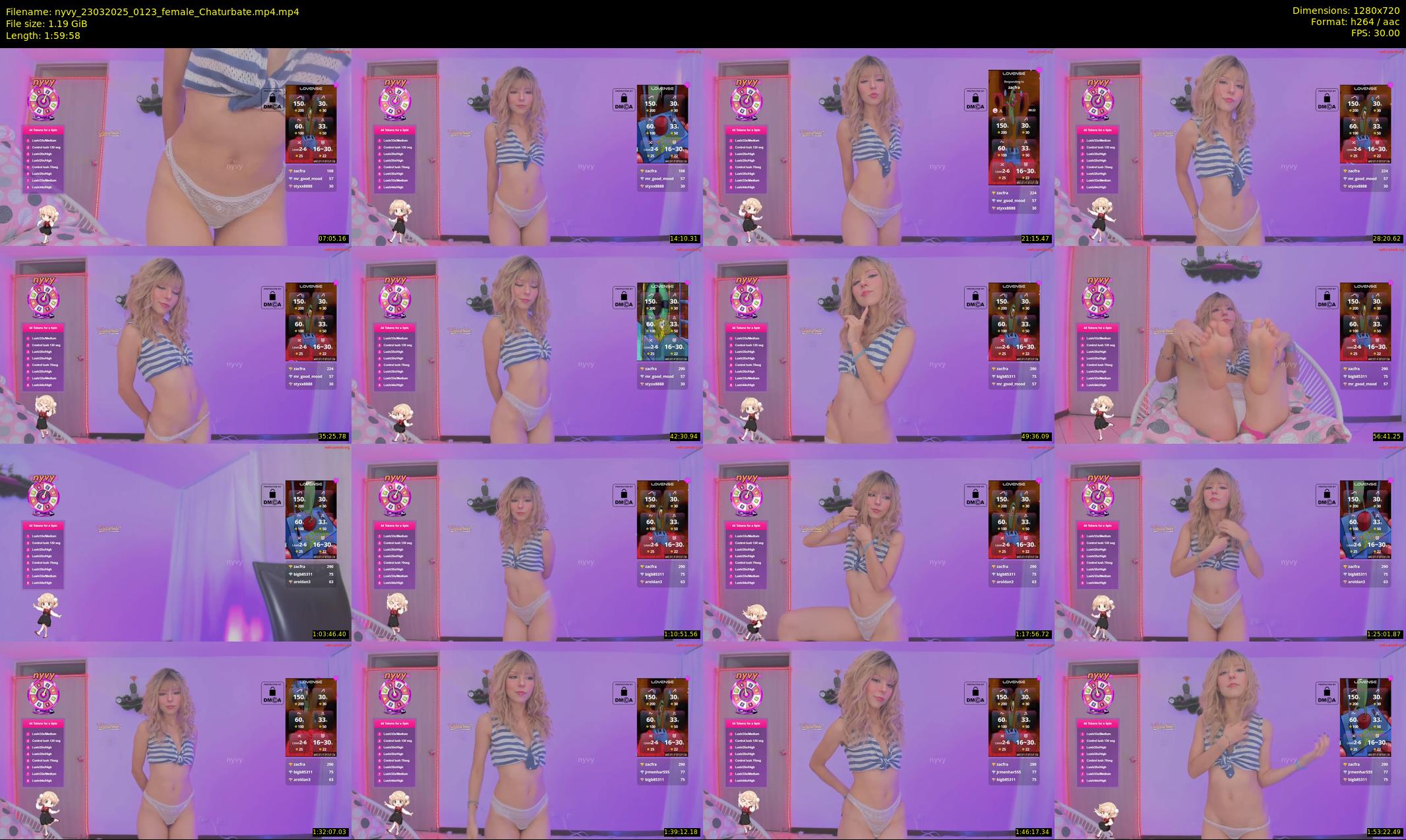 nyvy — 120 minute Chaturbate female cam show recording, 720p, Mar 23, 2025