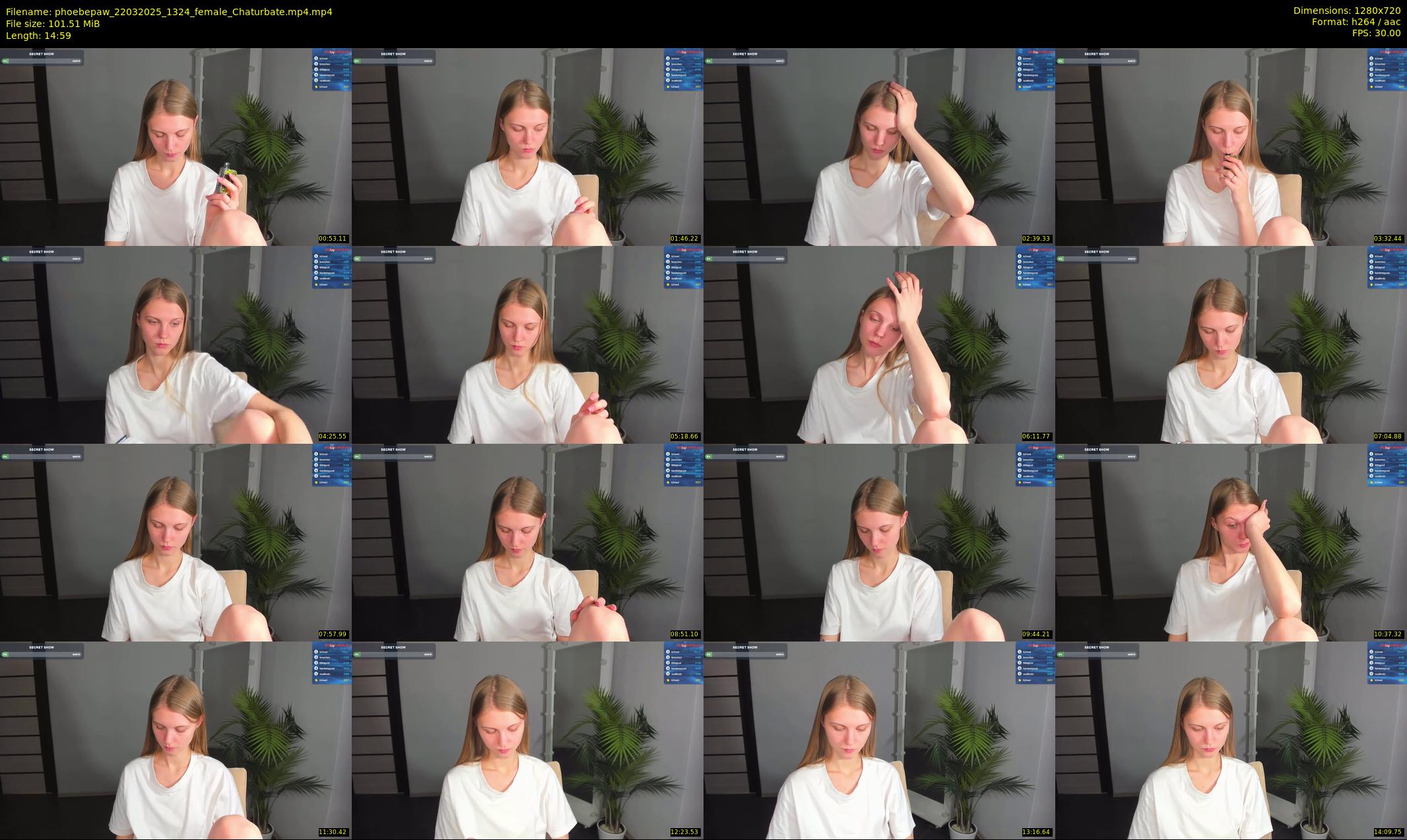 phoebepaw — 15 minute Chaturbate female cam show recording, 720p, Mar 22, 2025