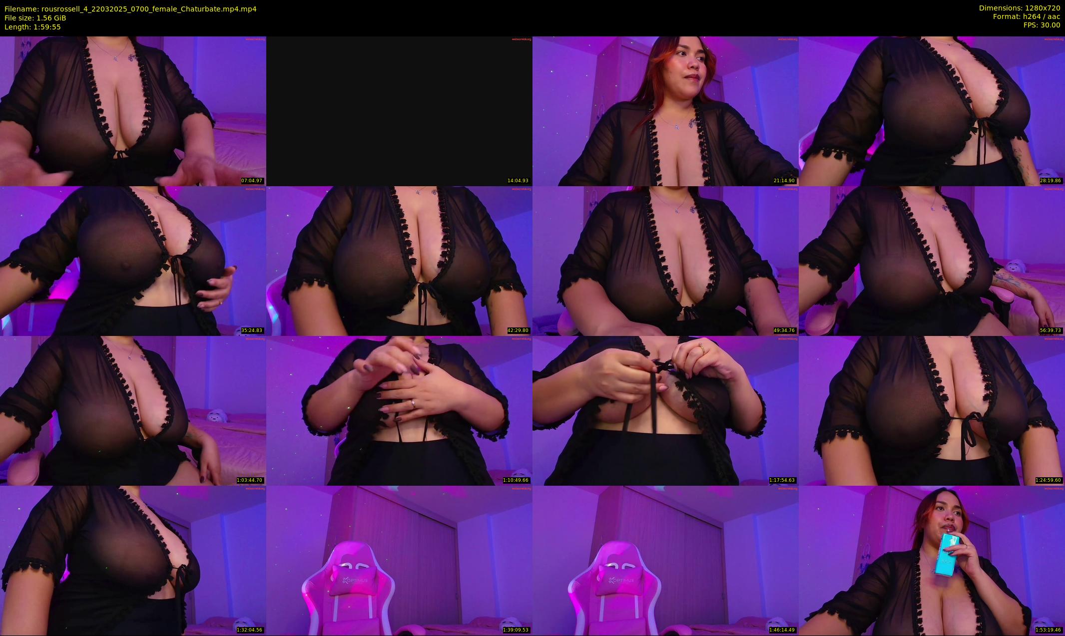 rousrossell_4 — 120 minute Chaturbate female cam show recording, 720p, Mar 22, 2025