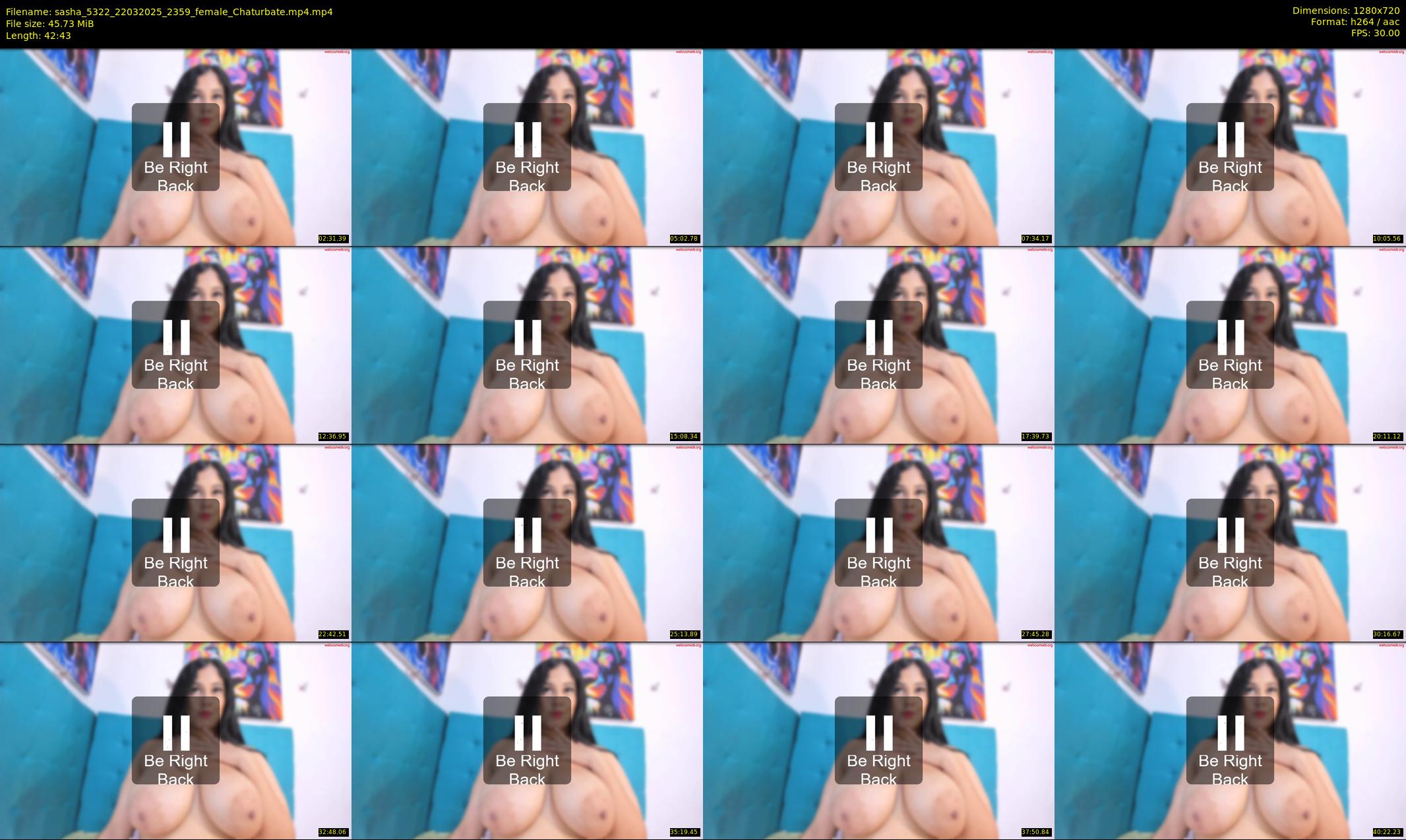sasha_5322 — 43 minute Chaturbate female cam show recording, 720p, Mar 22, 2025