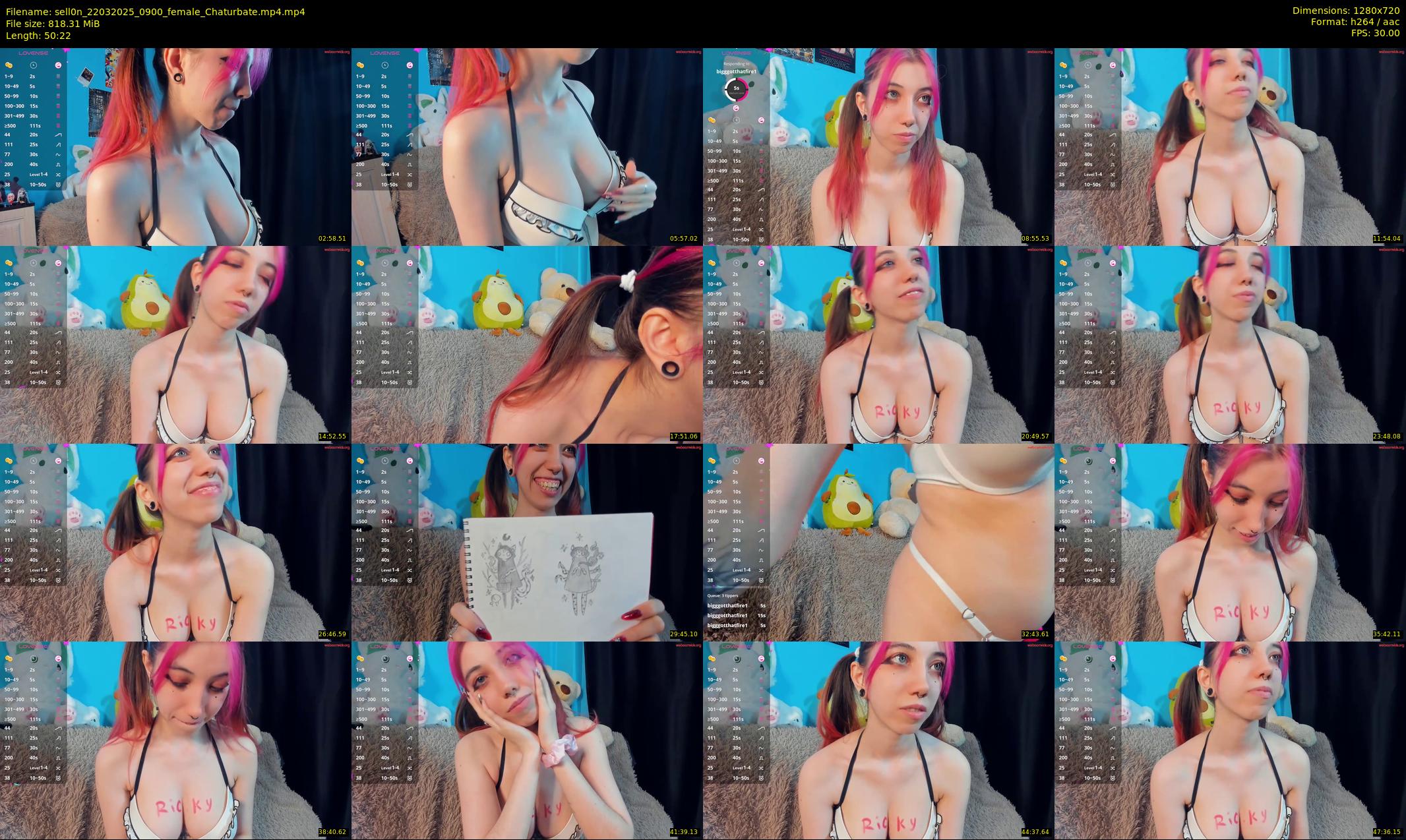sell0n — 51 minute Chaturbate female cam show recording, 720p, Mar 22, 2025