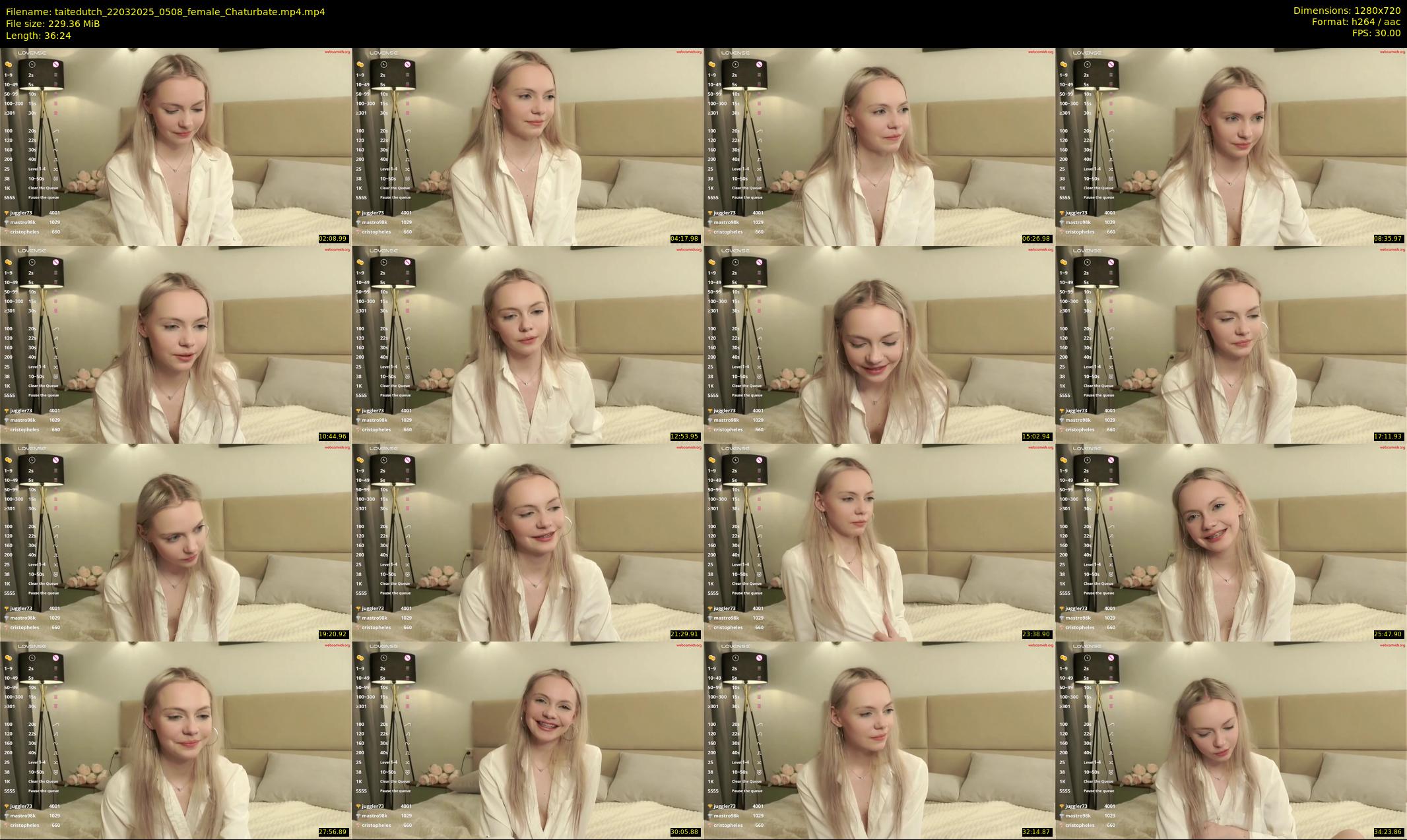 taitedutch — 37 minute Chaturbate female cam show recording, 720p, Mar 22, 2025