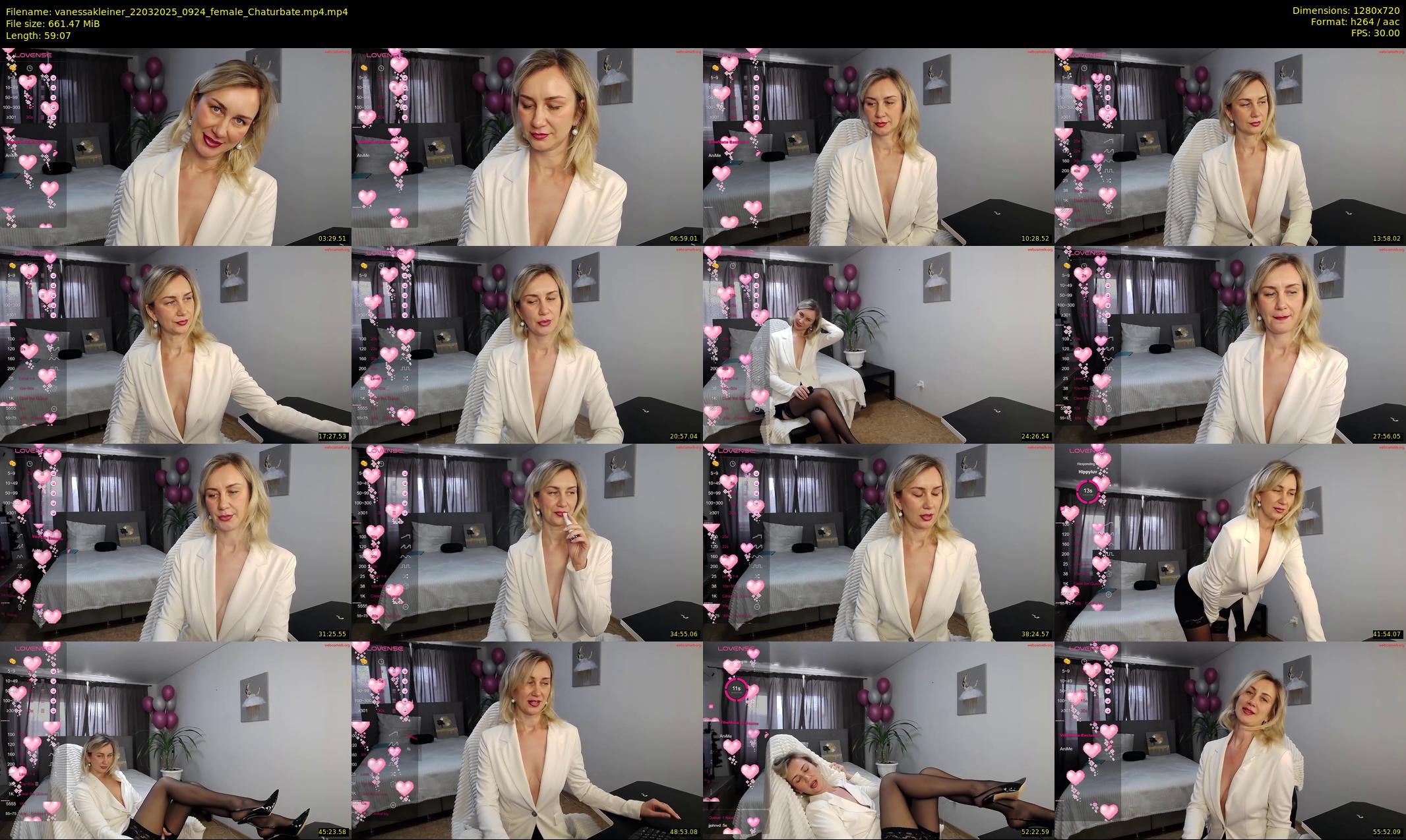 vanessakleiner — 60 minute Chaturbate female cam show recording, 720p, Mar 22, 2025