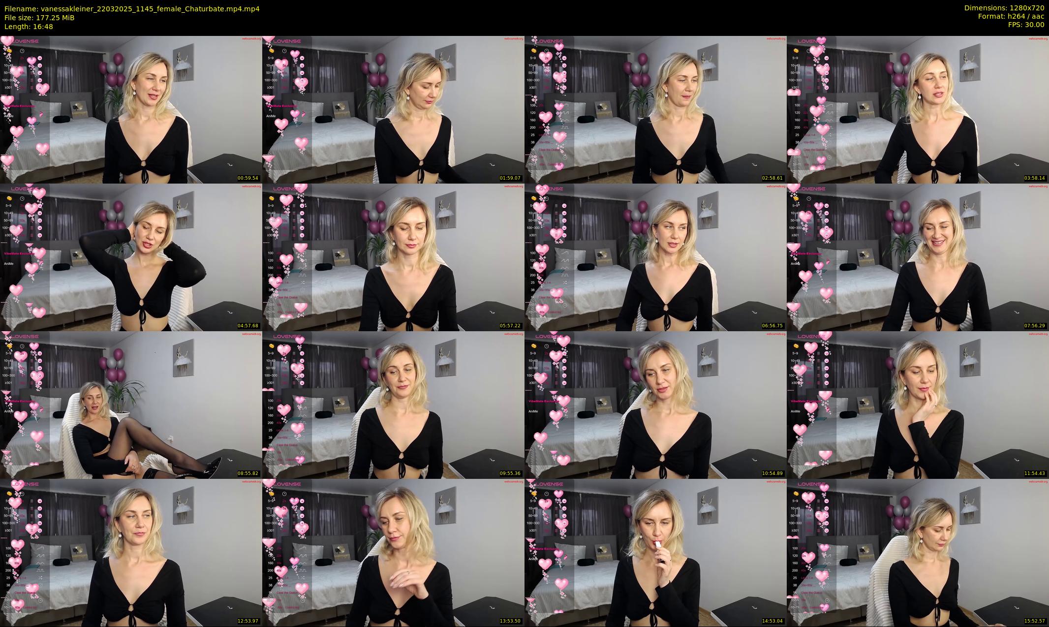 vanessakleiner — 17 minute Chaturbate female cam show recording, 720p, Mar 22, 2025