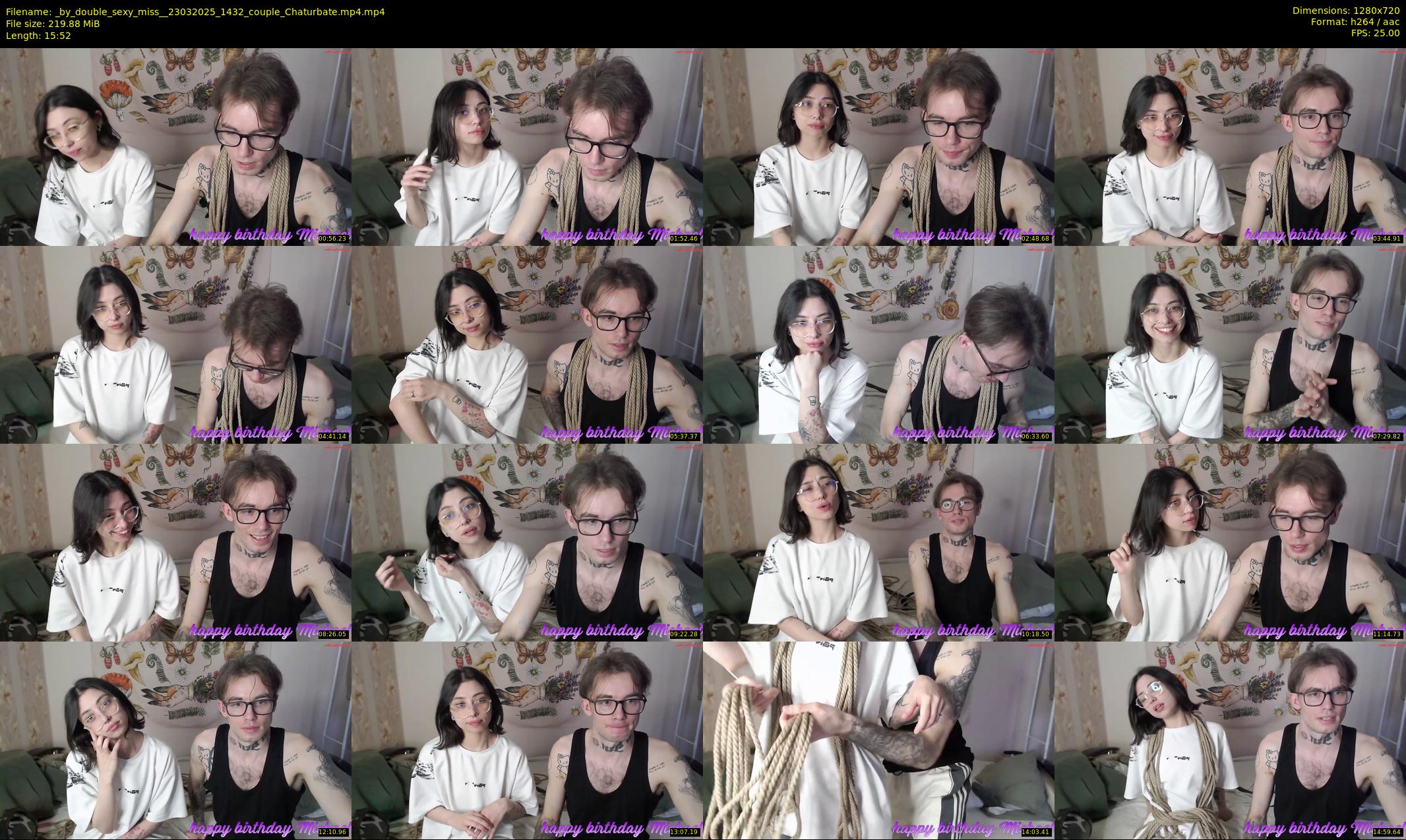 _by_double_sexy_miss_ — 16 minute Chaturbate couple cam show recording, 720p, Mar 23, 2025