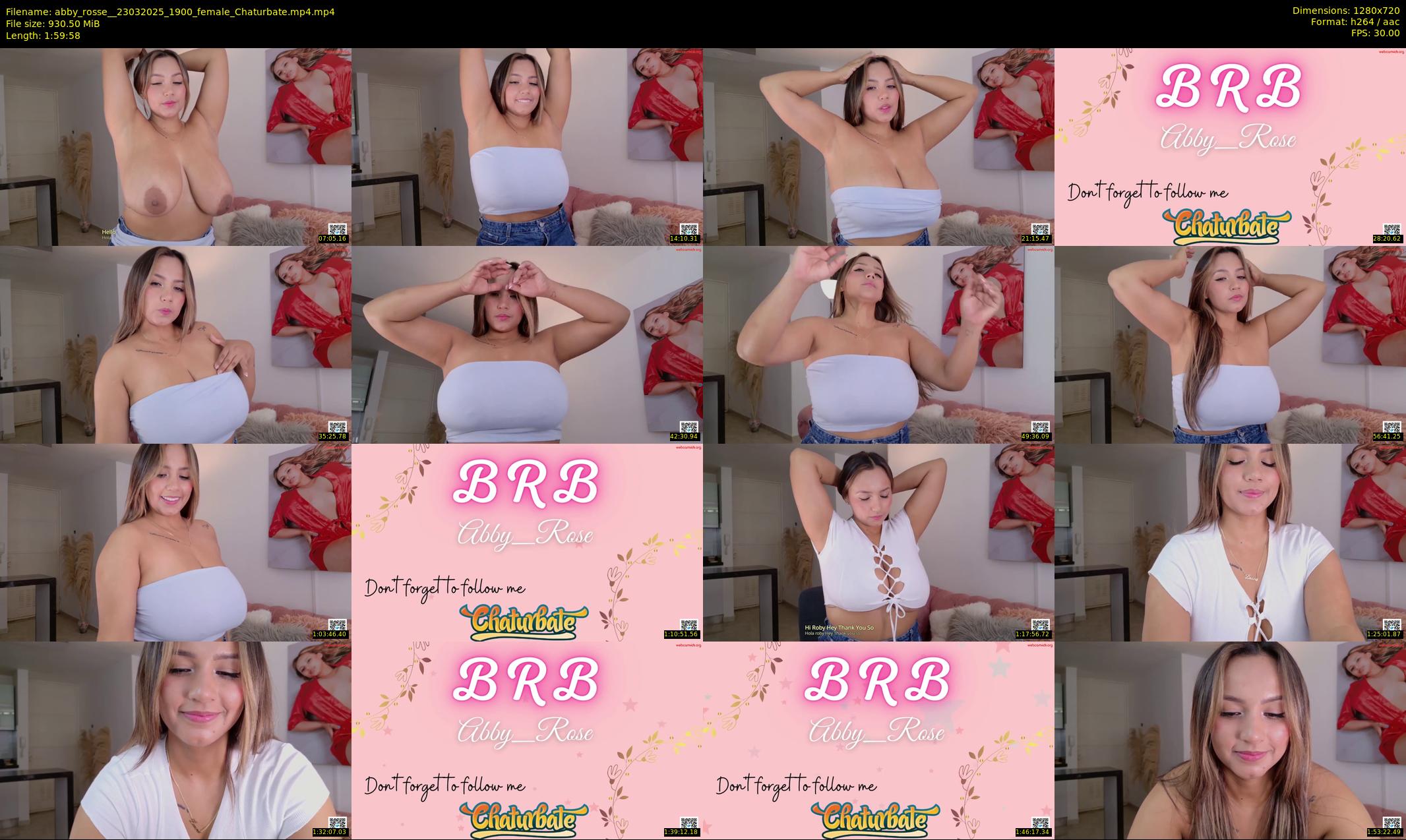 abby_rosse_ — 120 minute Chaturbate female cam show recording, 720p, Mar 23, 2025