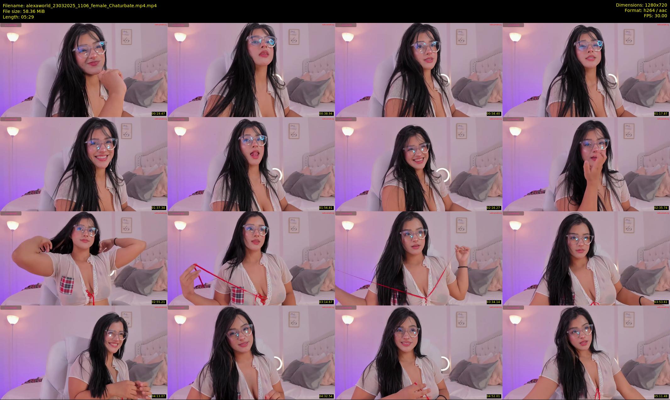 alexaworld — 6 minute Chaturbate female cam show recording, 720p, Mar 23, 2025