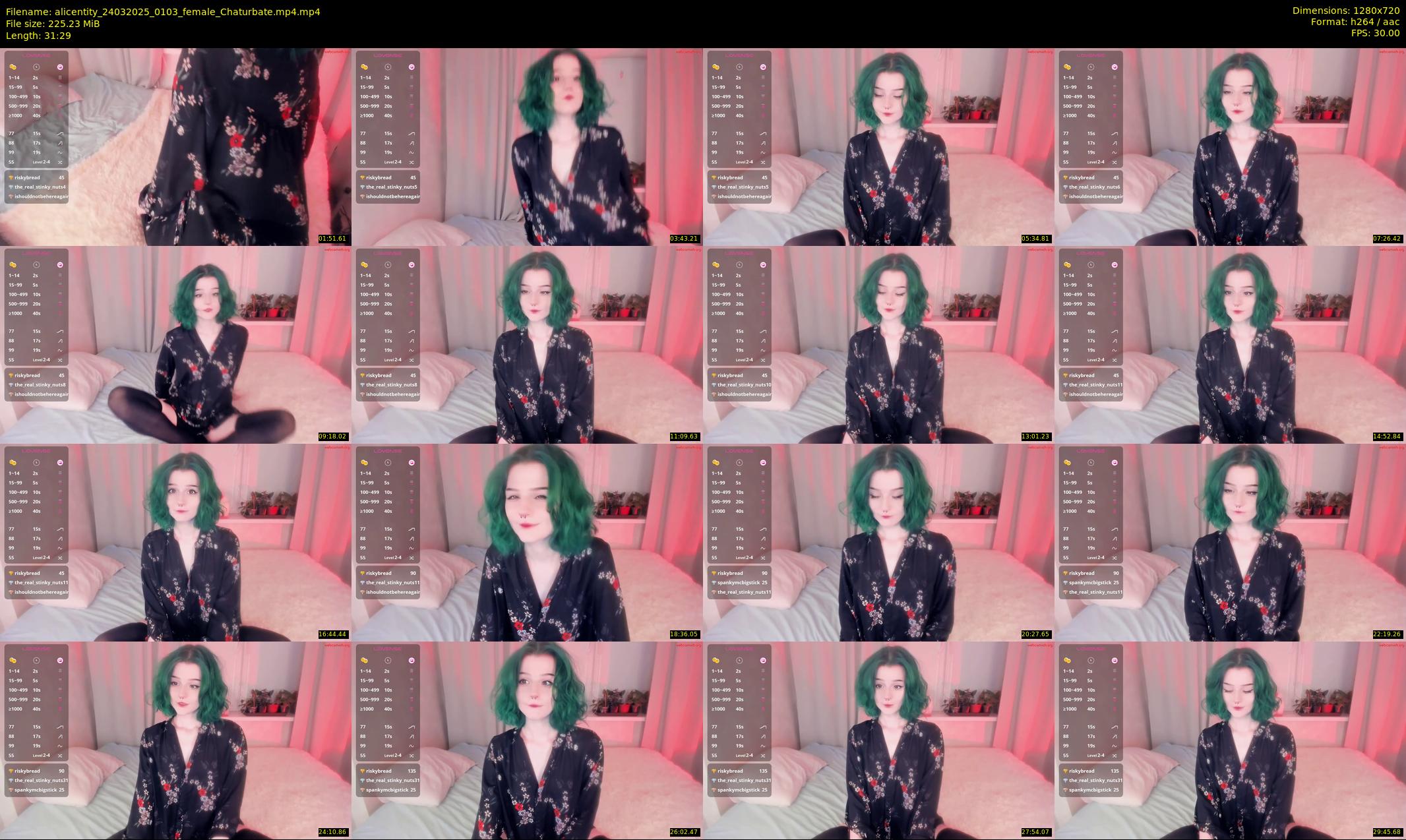 alicentity — 32 minute Chaturbate female cam show recording, 720p, Mar 24, 2025