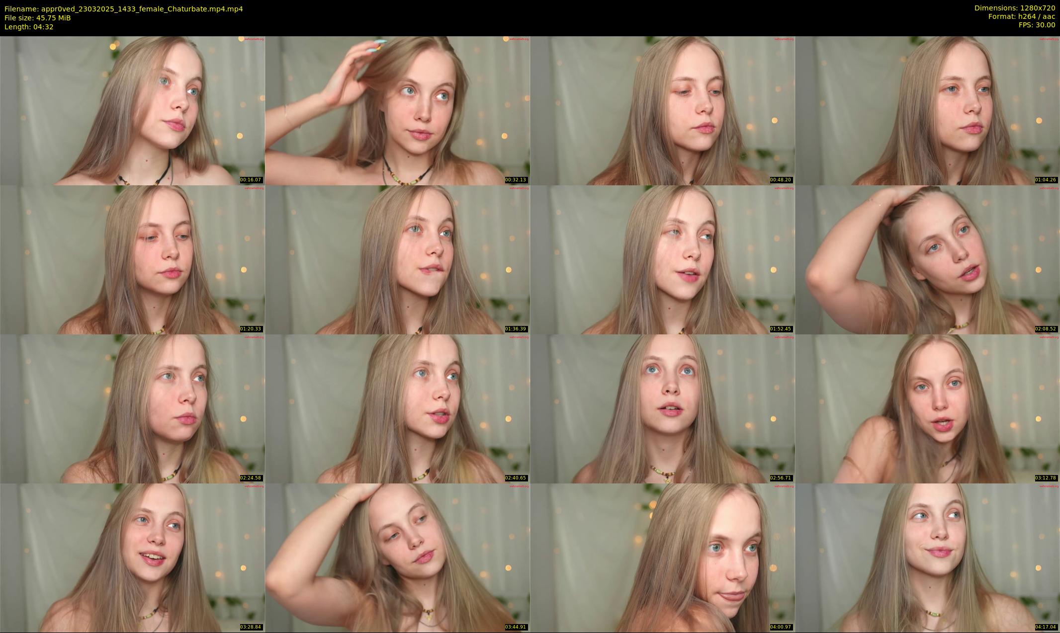 appr0ved — 5 minute Chaturbate female cam show recording, 720p, Mar 23, 2025