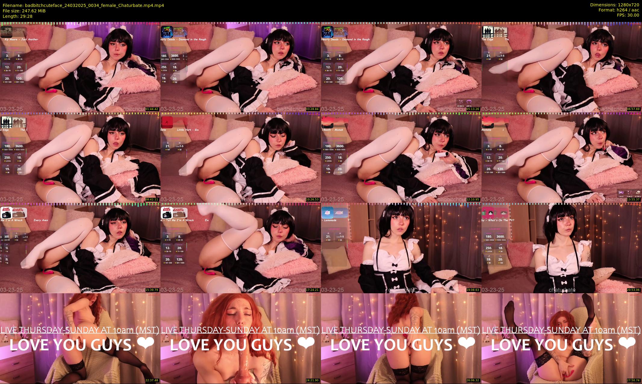 badbitchcuteface — 30 minute Chaturbate female cam show recording, 720p, Mar 24, 2025