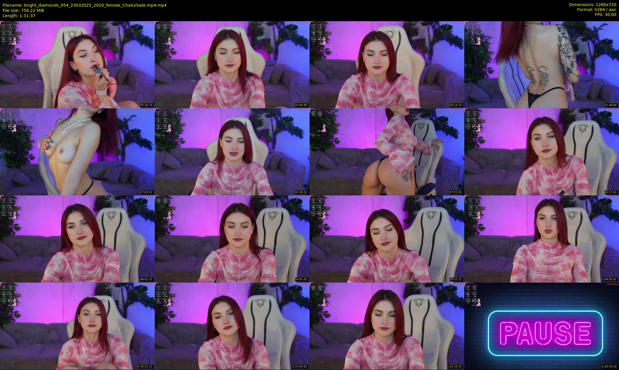 bright_diamonds_054 — 92 minute Chaturbate couple cam show recording, 720p, Mar 23, 2025