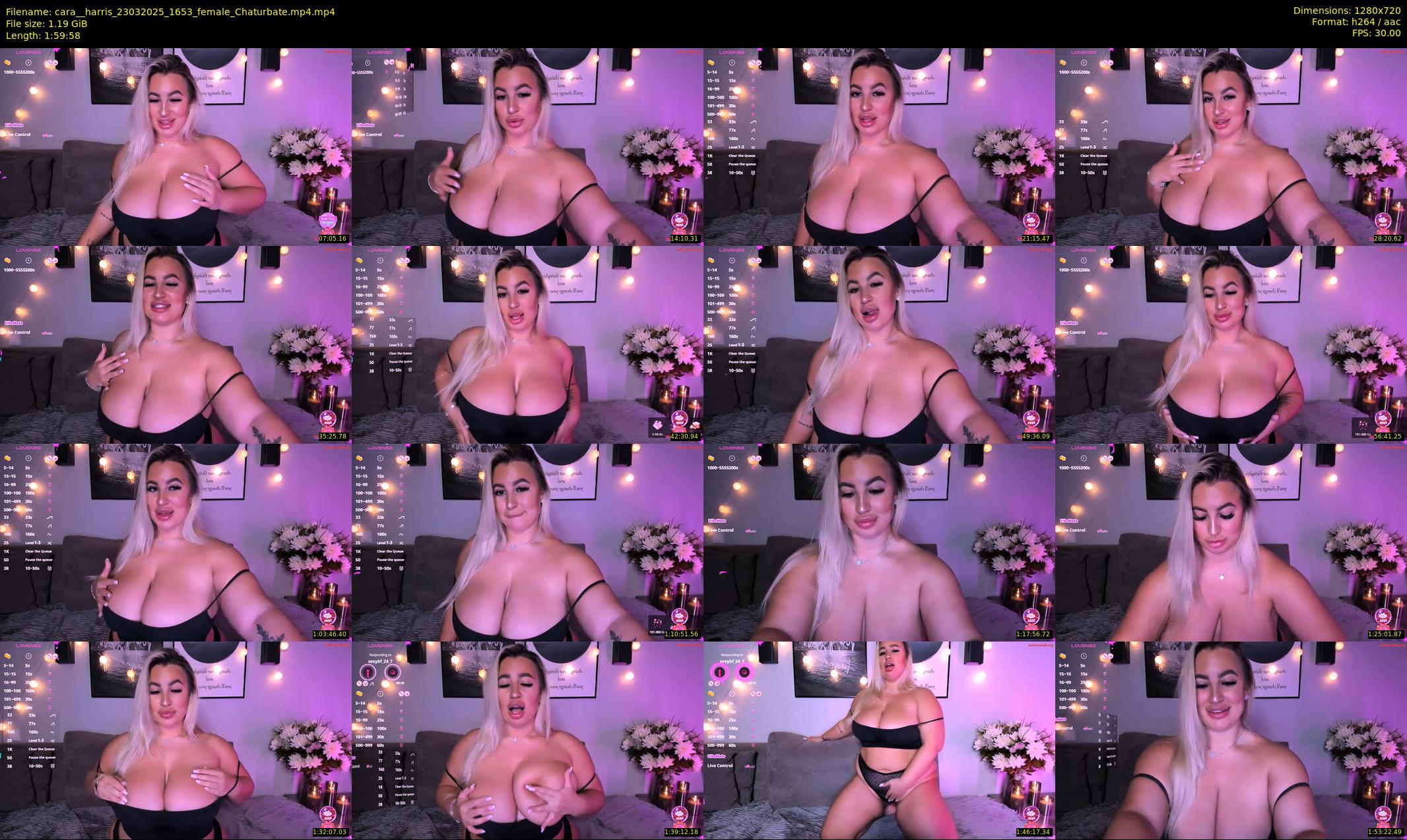 cara__harris — 120 minute Chaturbate female cam show recording, 720p, Mar 23, 2025