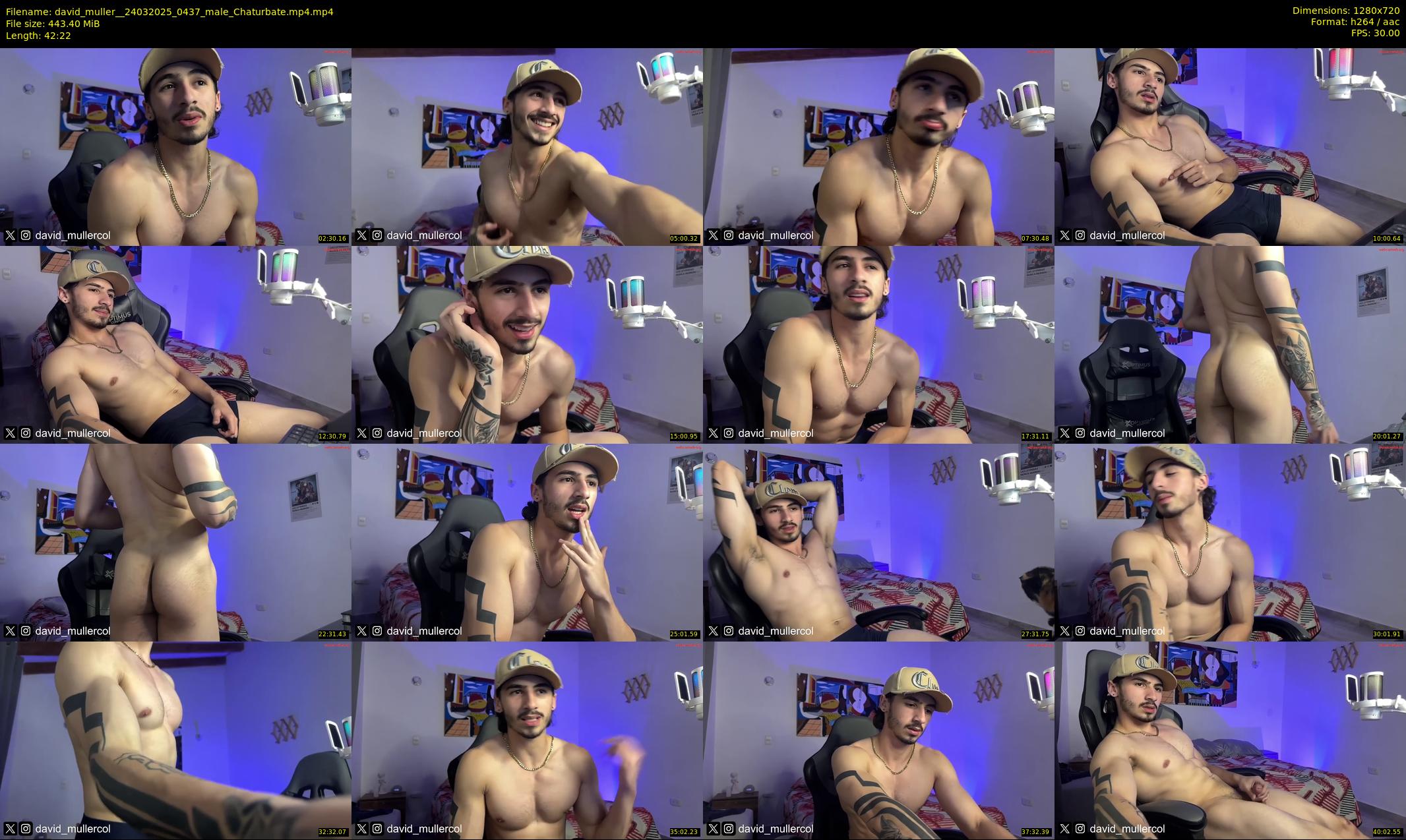 david_muller_ — 43 minute Chaturbate male cam show recording, 720p, Mar 24, 2025