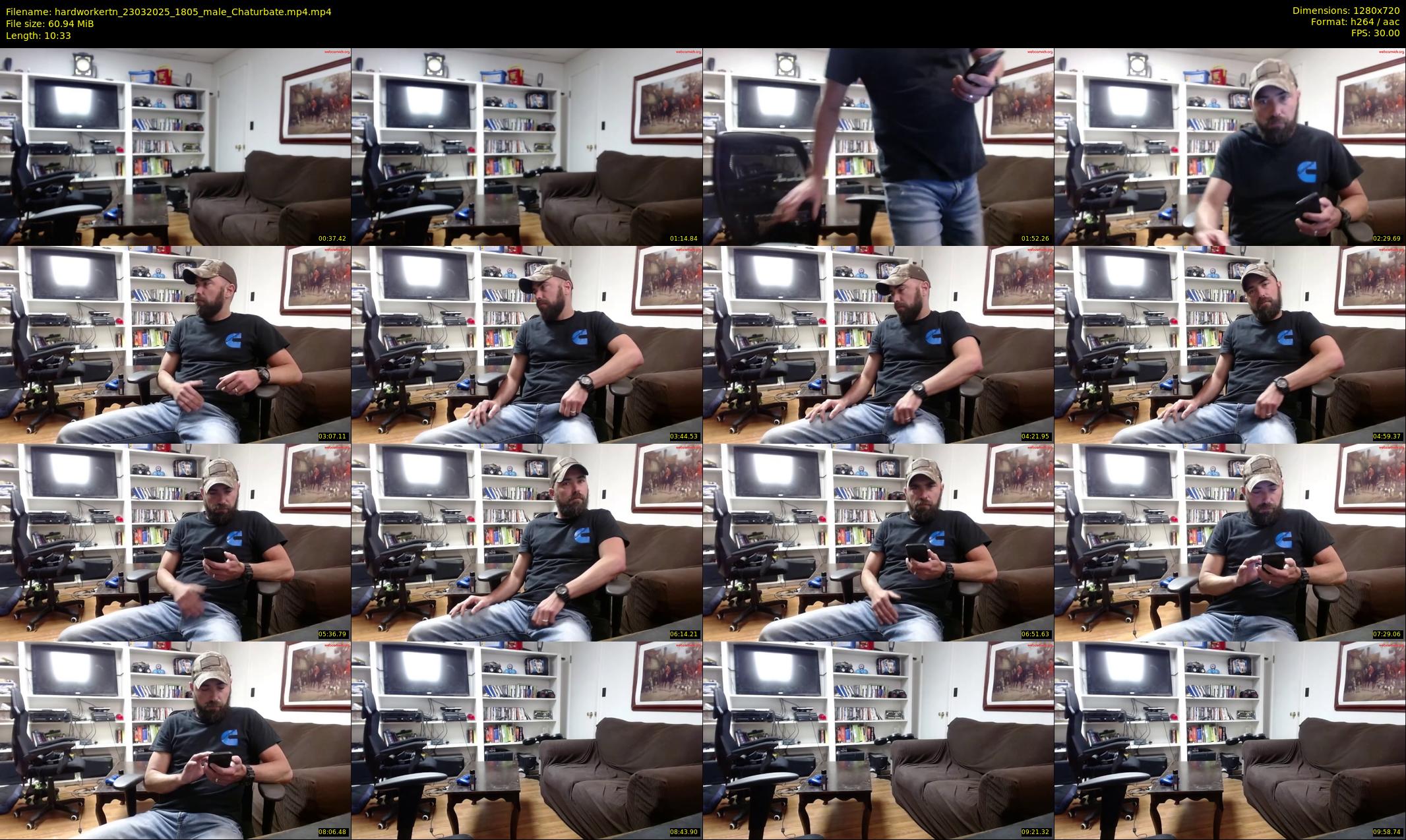 hardworkertn — 11 minute Chaturbate male cam show recording, 720p, Mar 23, 2025