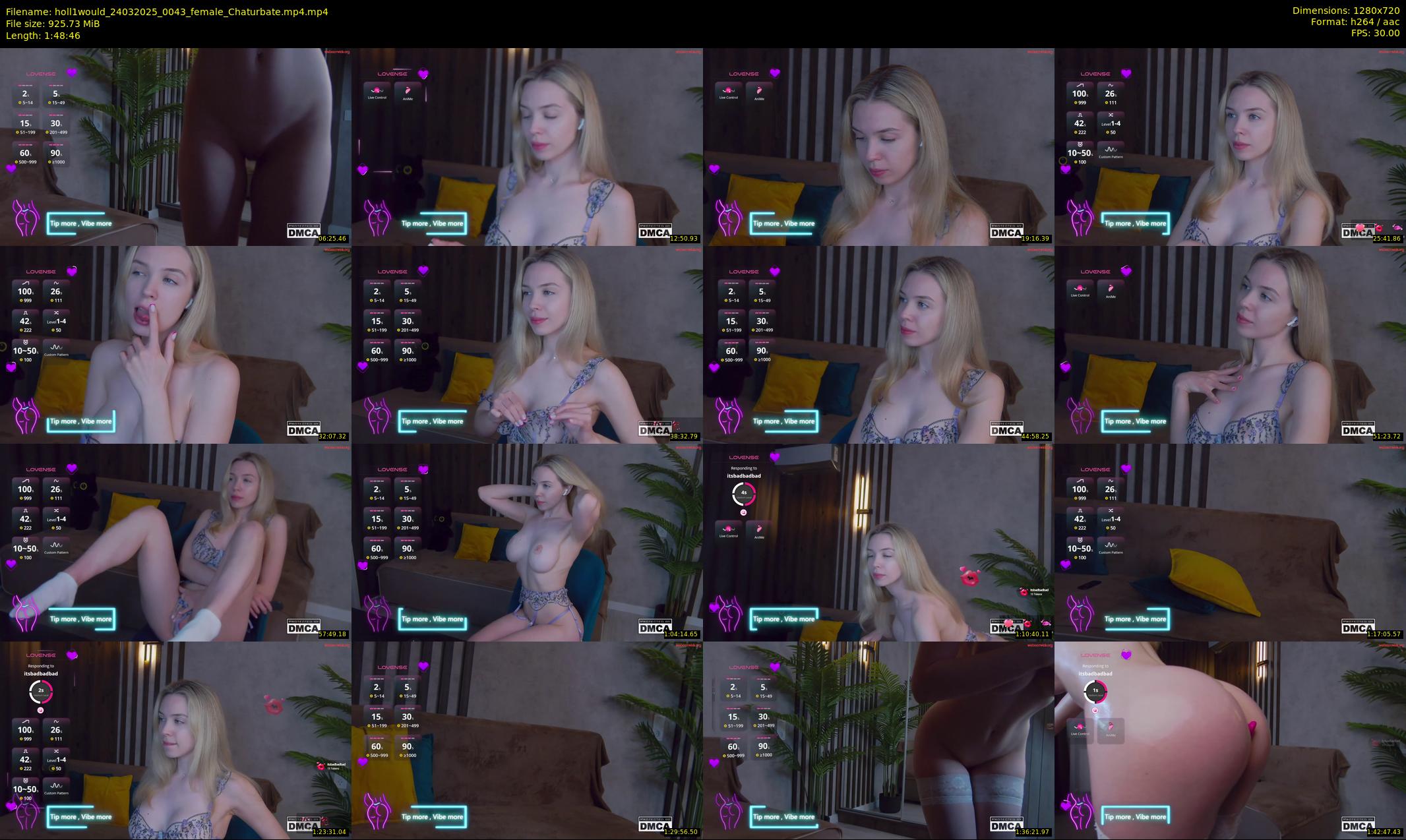 holl1would — 109 minute Chaturbate female cam show recording, 720p, Mar 24, 2025