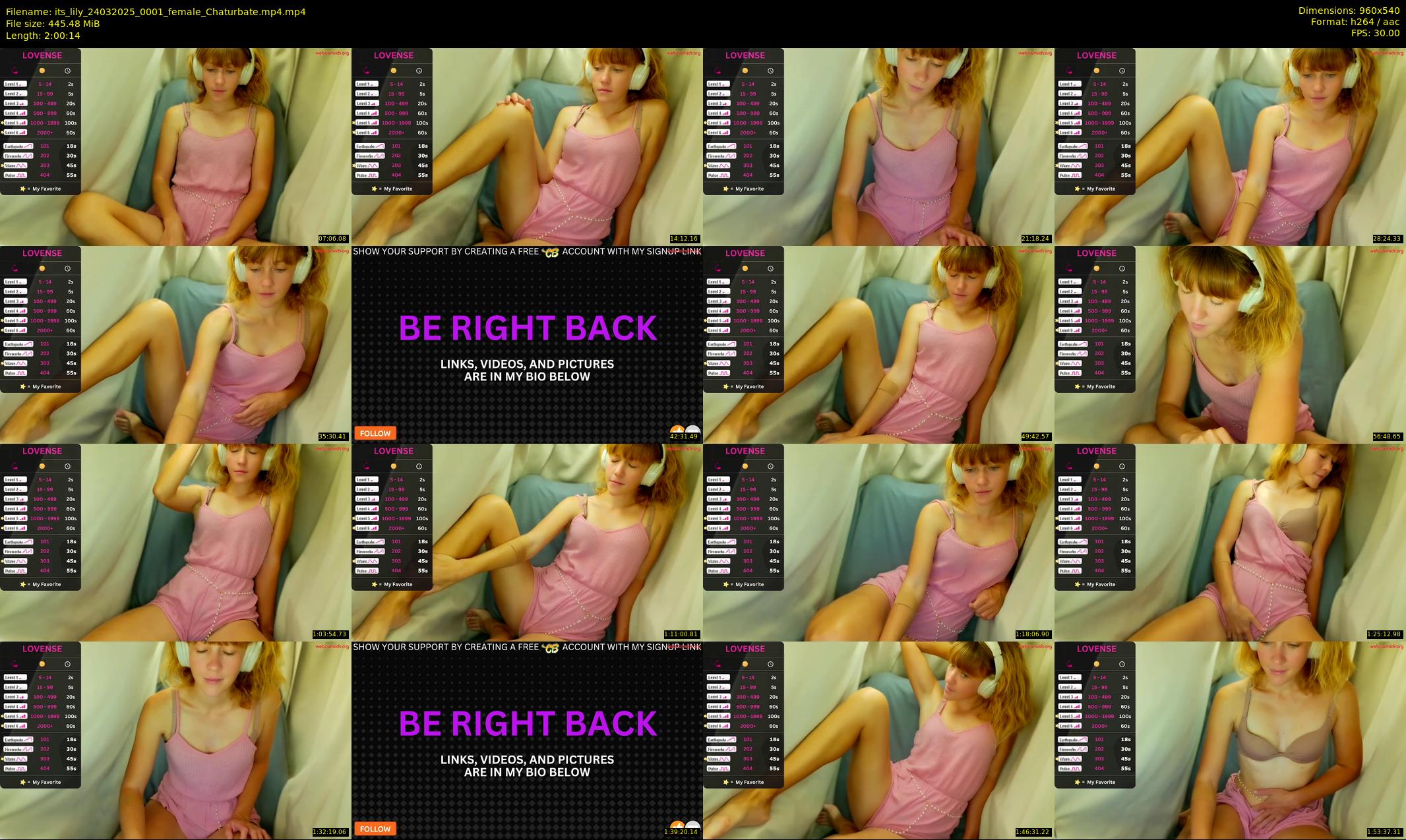 its_lily — 121 minute Chaturbate female cam show recording, 480p, Mar 24, 2025