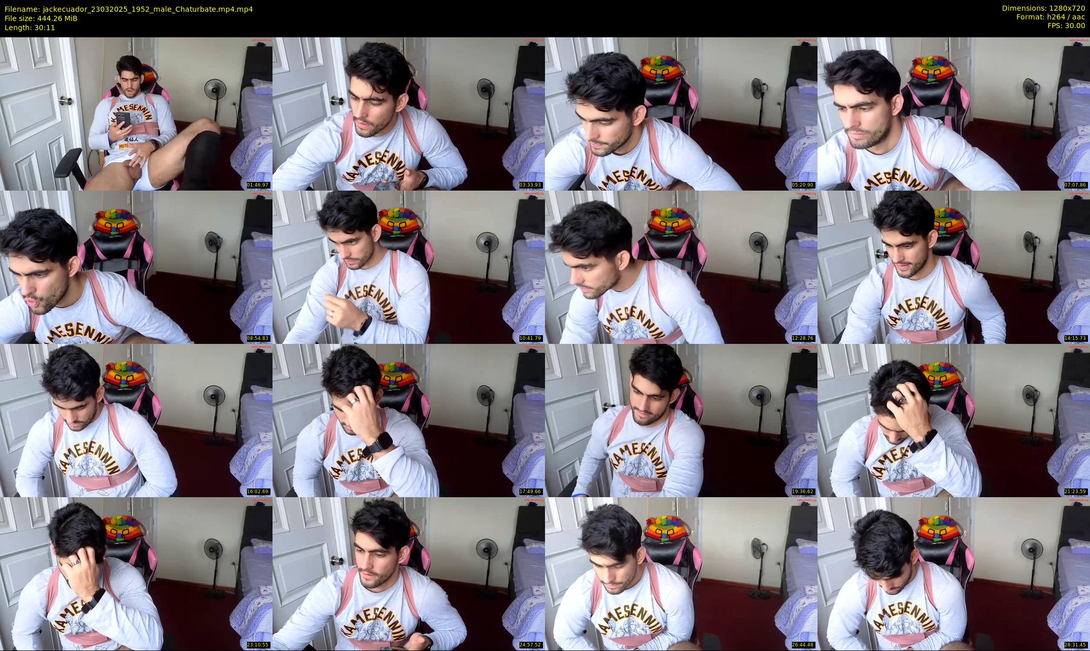 jackecuador — 31 minute Chaturbate male cam show recording, 720p, Mar 23, 2025