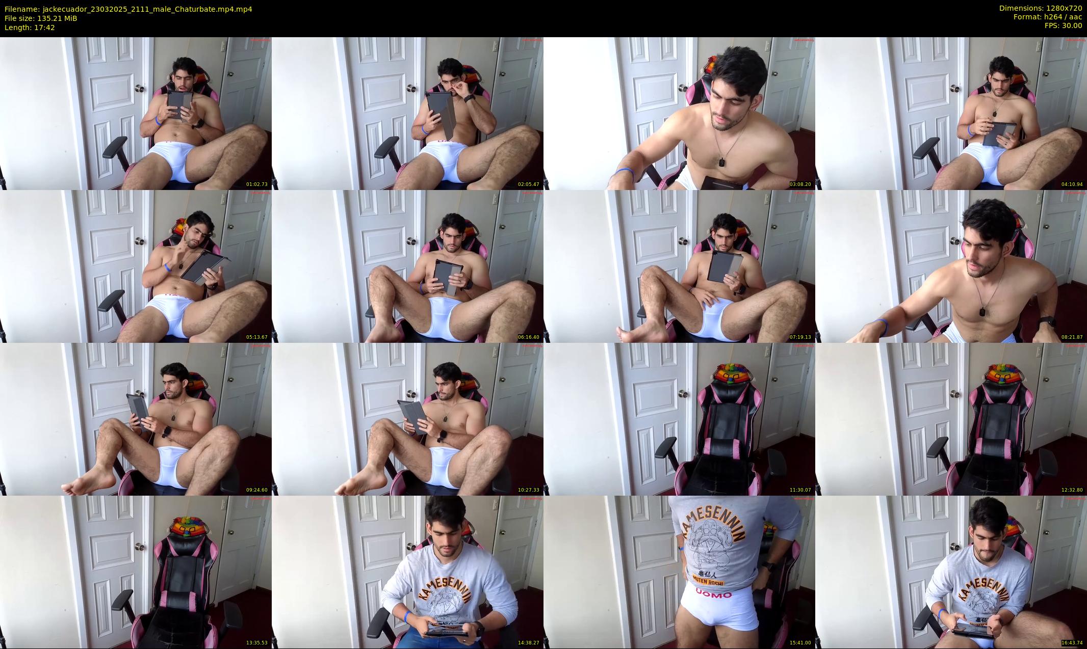 jackecuador — 18 minute Chaturbate male cam show recording, 720p, Mar 23, 2025