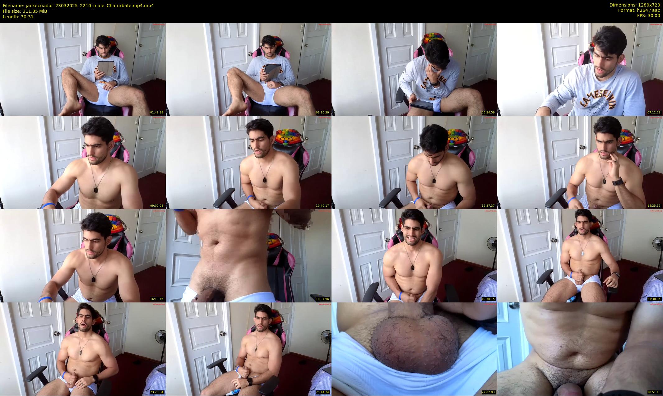 jackecuador — 31 minute Chaturbate male cam show recording, 720p, Mar 23, 2025