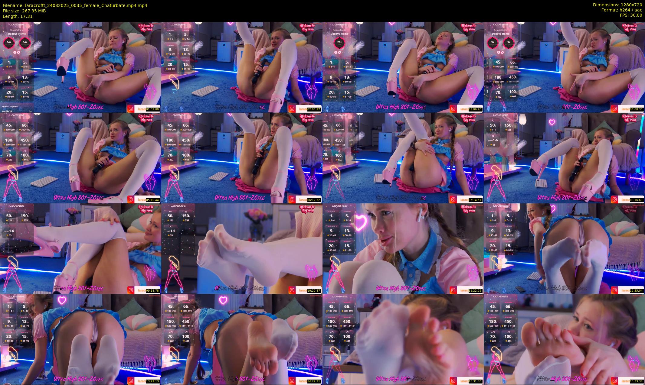laracroftt — 18 minute Chaturbate female cam show recording, 720p, Mar 24, 2025