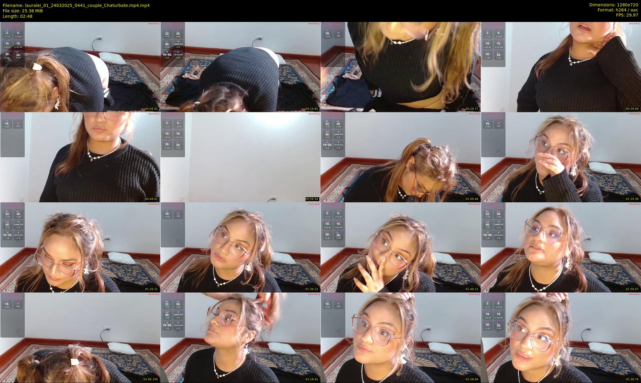 lauralei_01 — 3 minute Chaturbate couple cam show recording, 720p, Mar 24, 2025