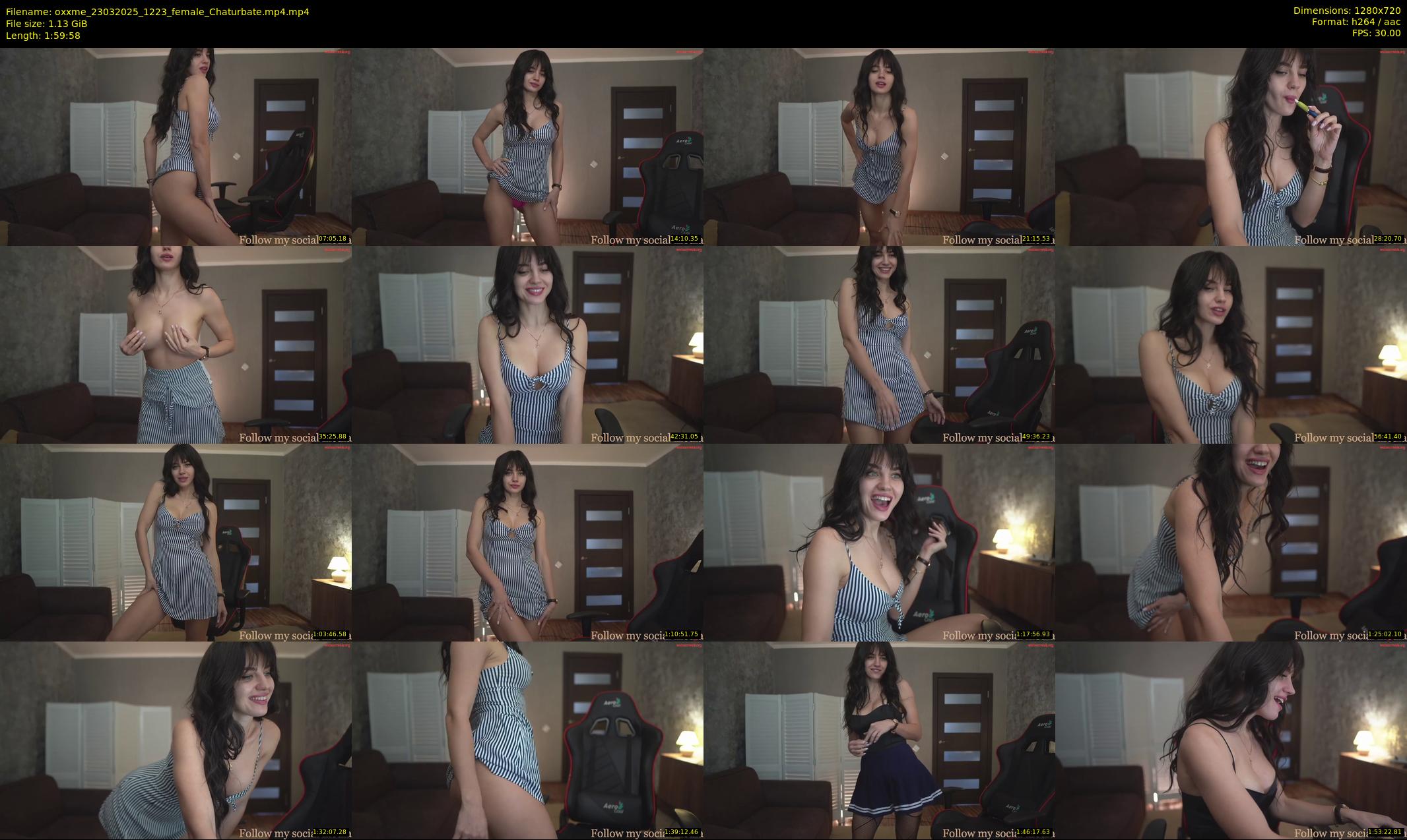 oxxme — 120 minute Chaturbate female cam show recording, 720p, Mar 23, 2025