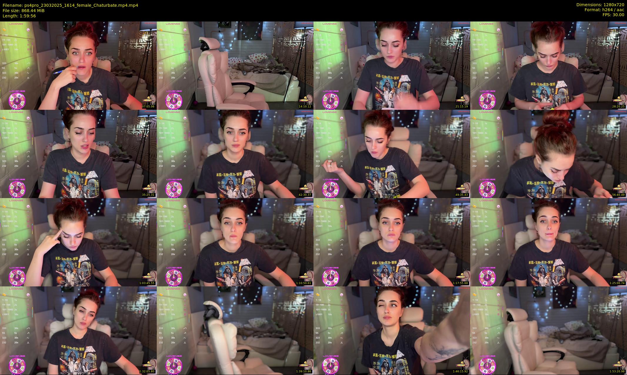 ps4pro — 120 minute Chaturbate female cam show recording, 720p, Mar 23, 2025