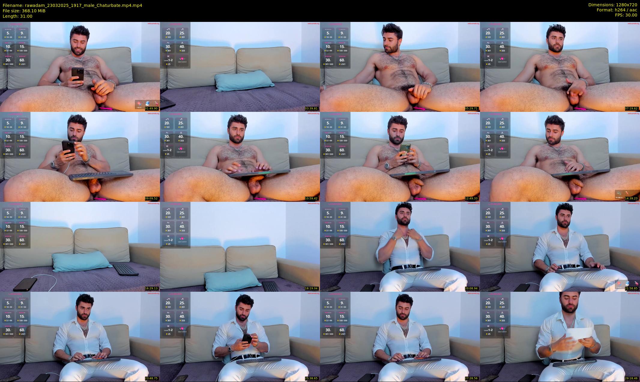 rawadam — 31 minute Chaturbate male cam show recording, 720p, Mar 23, 2025