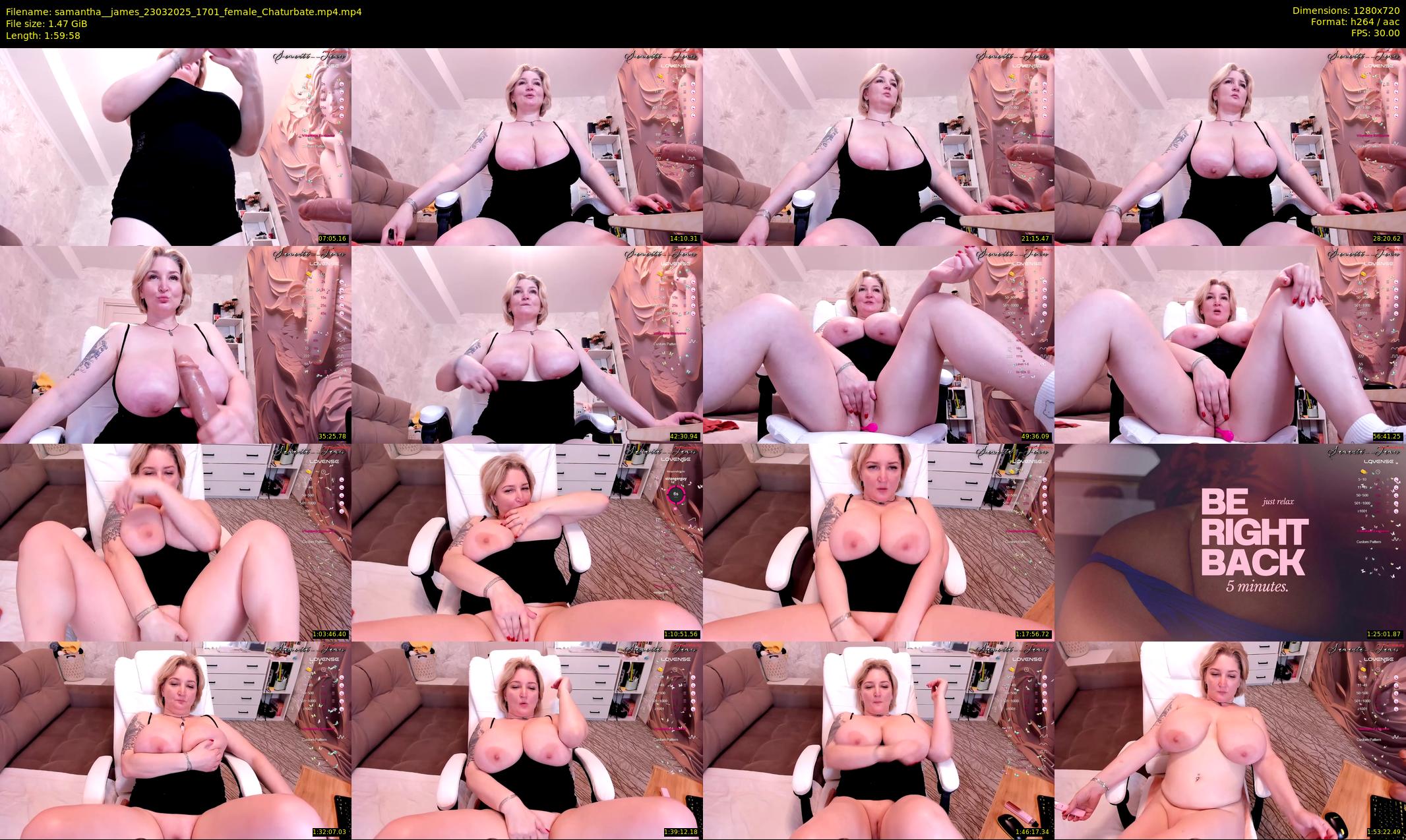samantha__james — 120 minute Chaturbate female cam show recording, 720p, Mar 23, 2025