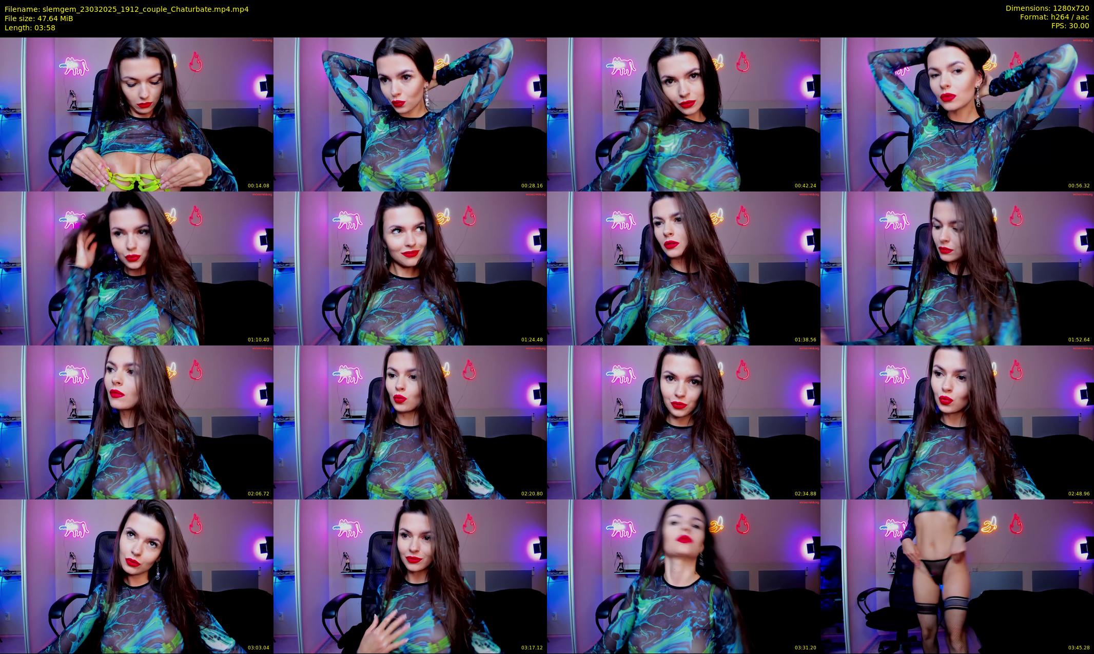 slemgem — 4 minute Chaturbate couple cam show recording, 720p, Mar 23, 2025