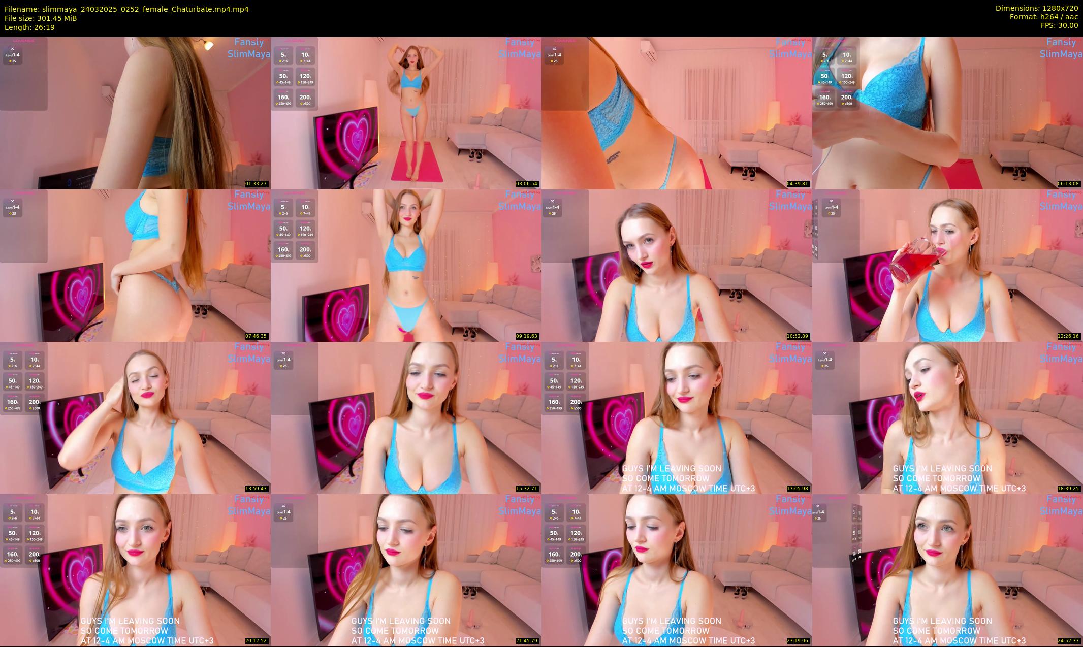slimmaya — 27 minute Chaturbate female cam show recording, 720p, Mar 24, 2025