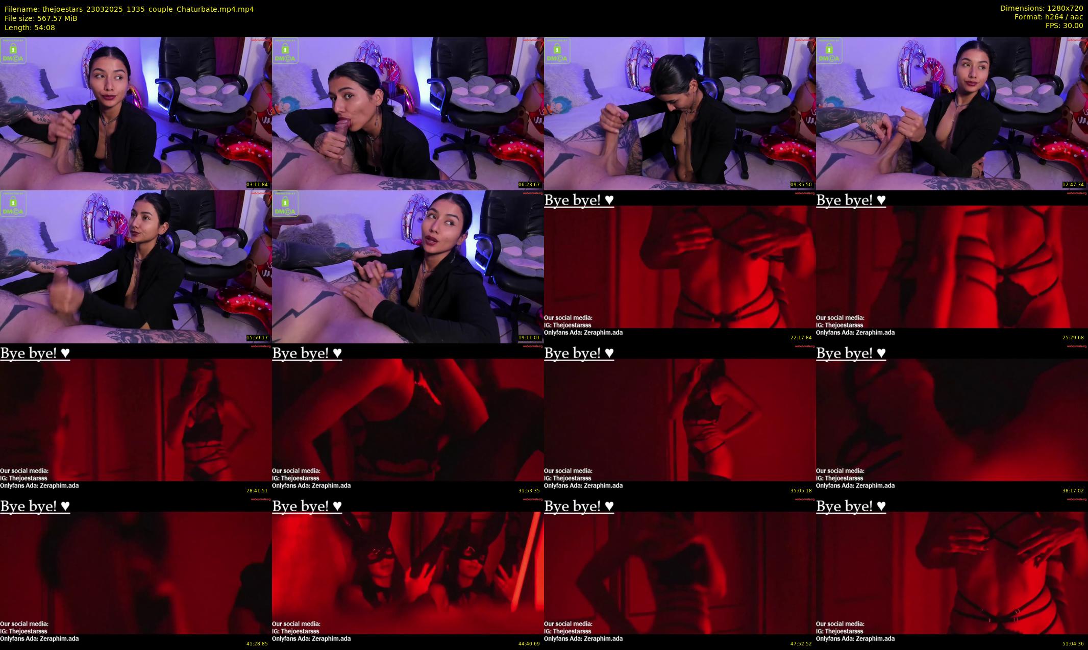 thejoestars — 55 minute Chaturbate couple cam show recording, 720p, Mar 23, 2025