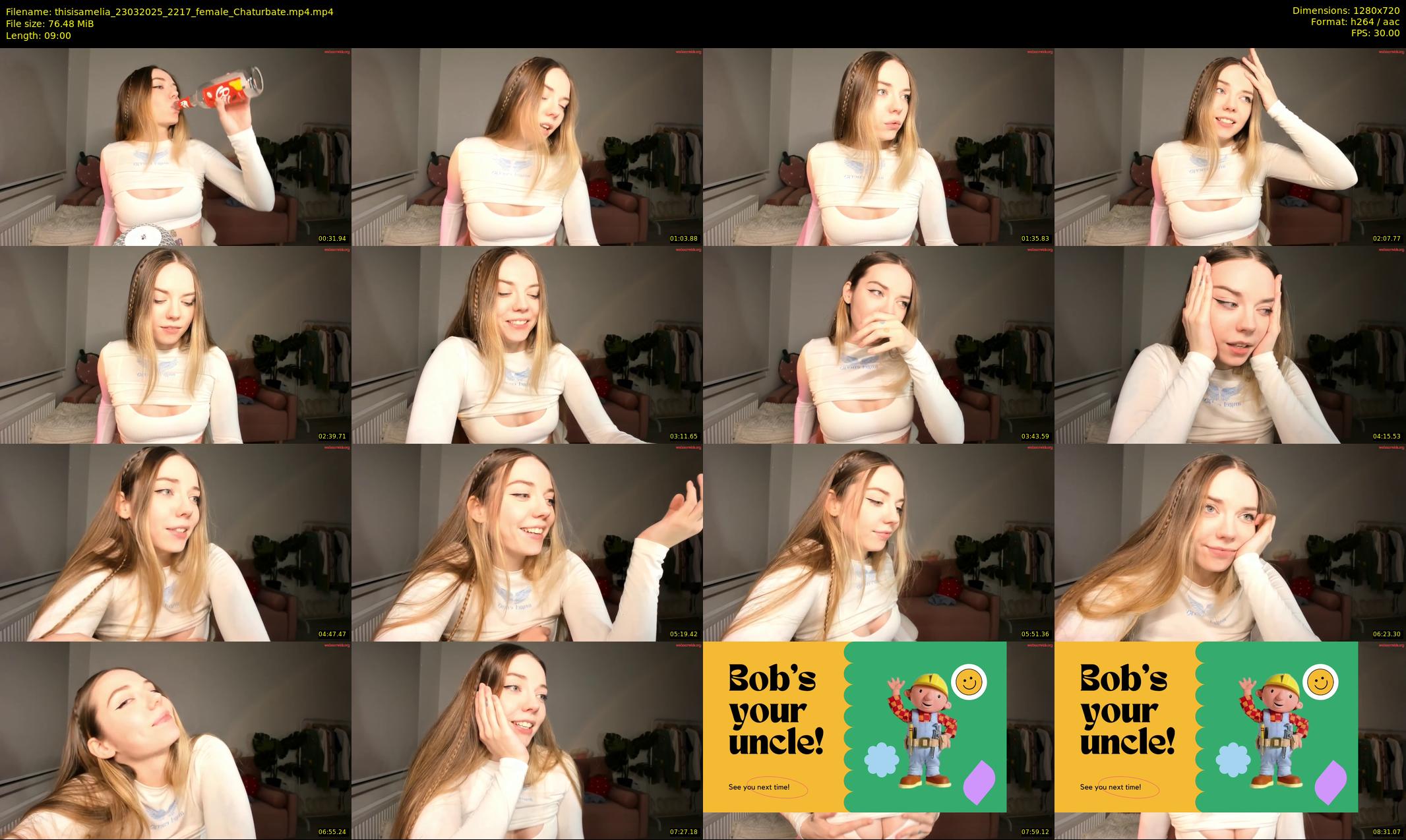 thisisamelia — 9 minute Chaturbate female cam show recording, 720p, Mar 23, 2025
